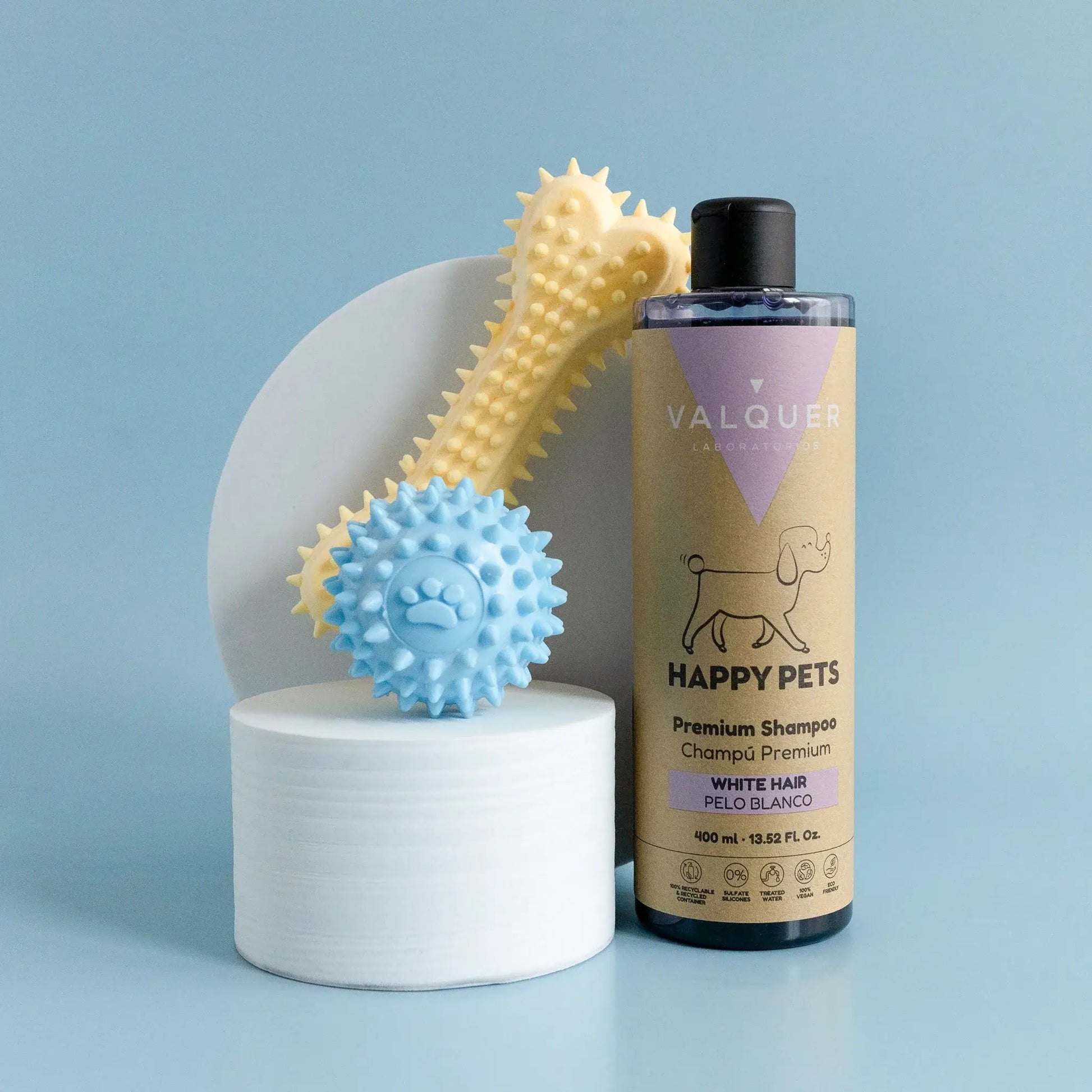 Champú Premium para Mascotas de Pelo Blanco - 400 ml - Montber Professional Brand
