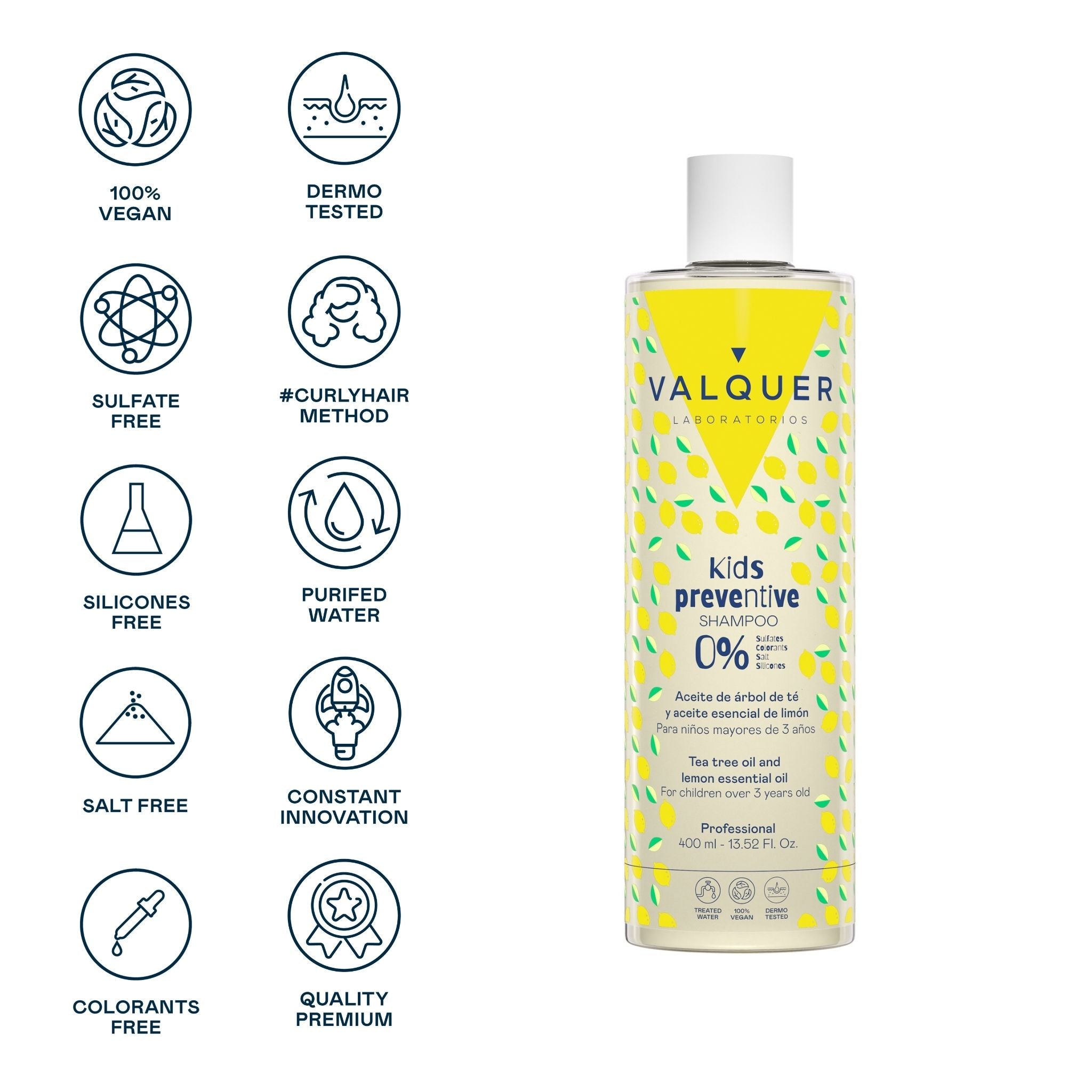 Champú preventivo infantil - 400 ml - Montber Professional Brand