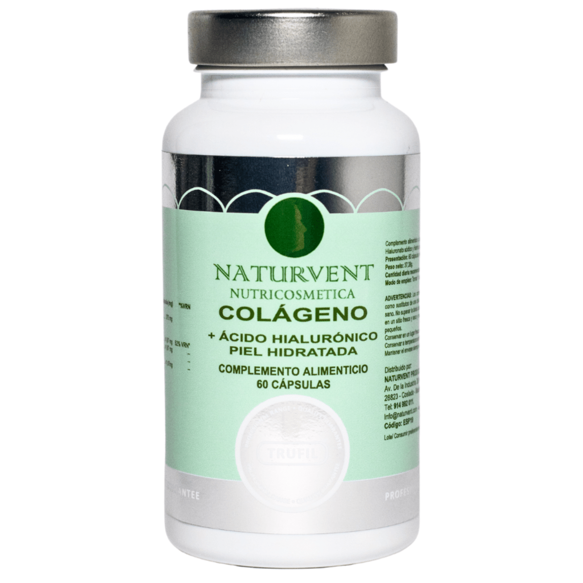 Colágeno Hidrolizado con Ácido Hialurónico y Vitamina C. Piel Hidratada y Tersa. Te ayuda a Disminuir Arrugas. 60 Cápsulas - Montber Professional Brand