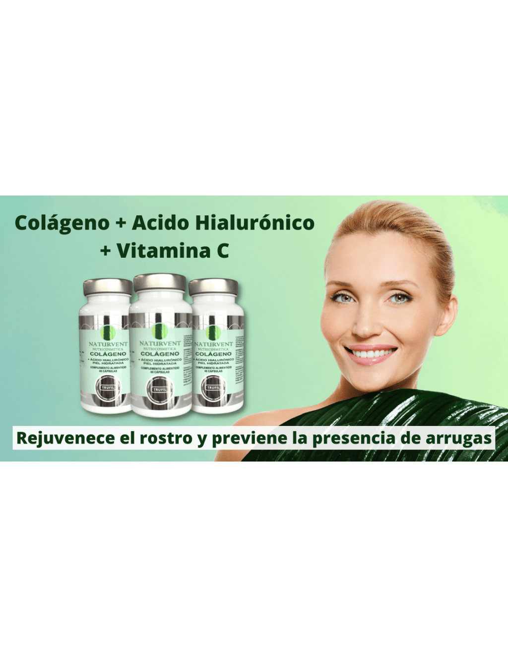 Colágeno Hidrolizado con Ácido Hialurónico y Vitamina C. Piel Hidratada y Tersa. Te ayuda a Disminuir Arrugas. 60 Cápsulas - Montber Professional Brand