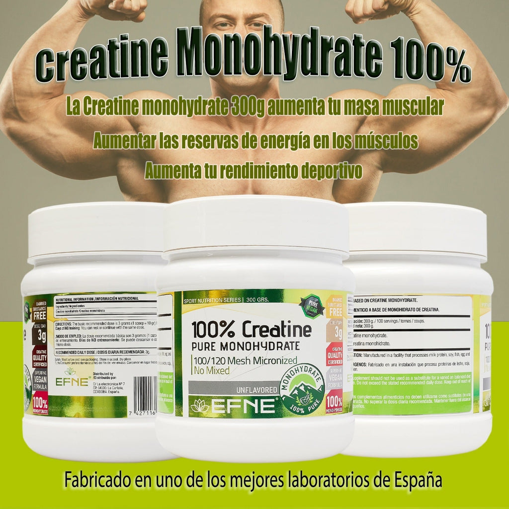 Creatina Monohidrato EFNE – 200 Mesh Micronizada de Alta Absorción