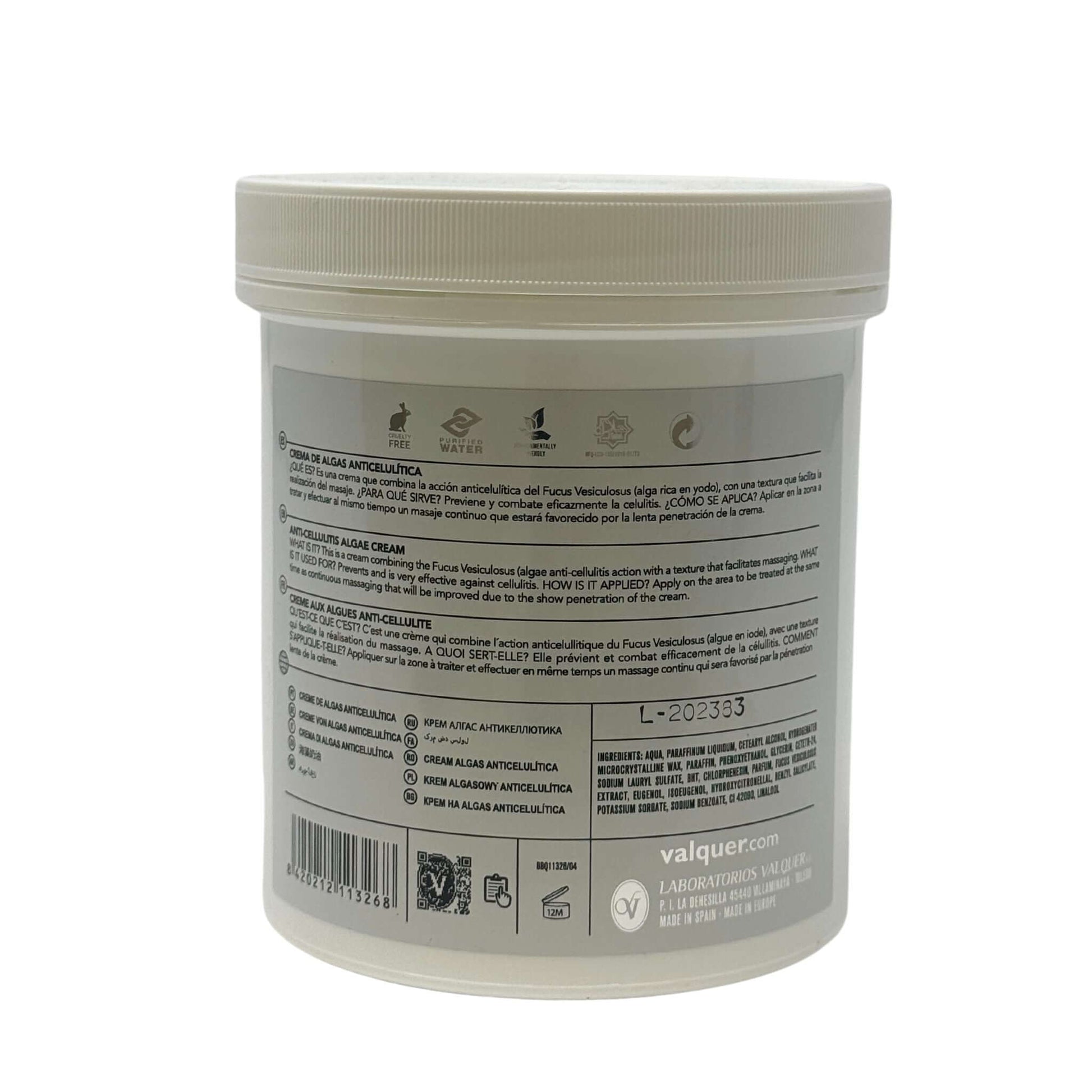 Crema corporal de alga anticelulítica - Montber Professional Brand