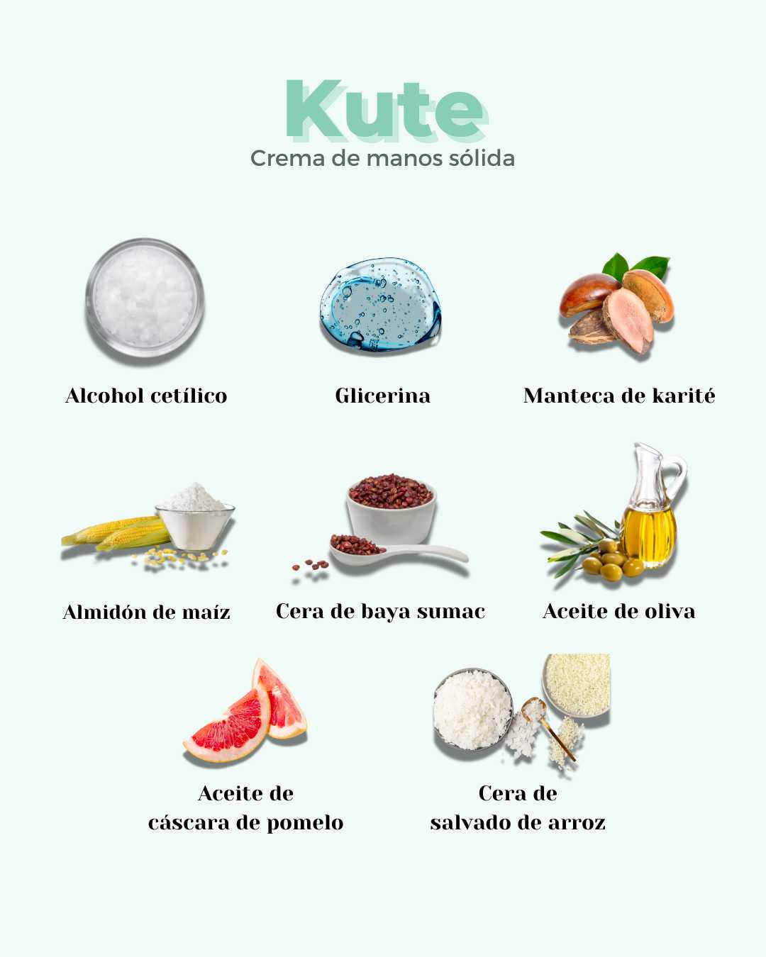 Crema de Manos Sólida ECO Hidratante KUTE - Montber Professional Brand