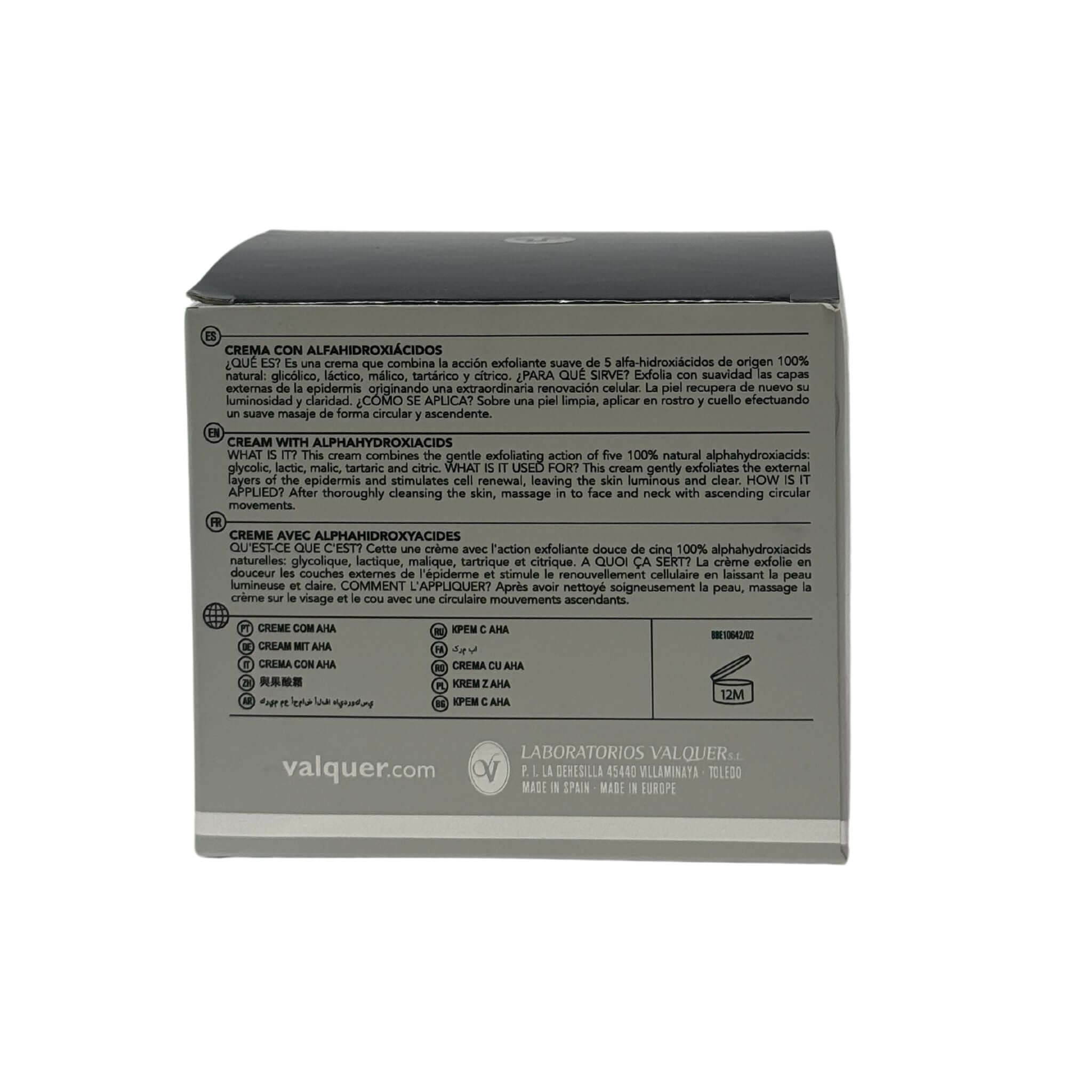 Crema facial con alfahidroxiácidos (AHA) - 50 ml - Montber Professional Brand