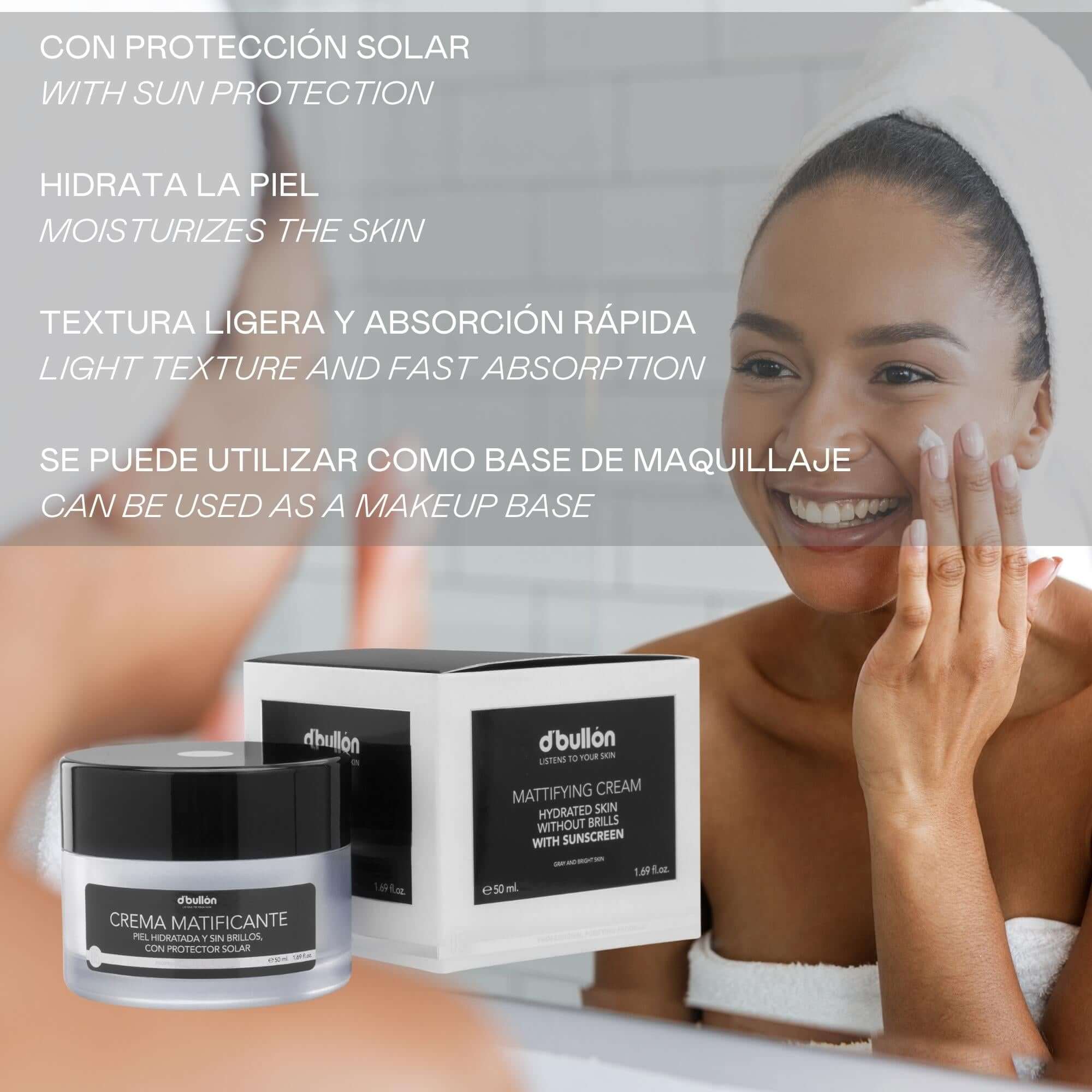 Crema facial matificante Pieles grasas - 50 ml - Montber Professional Brand