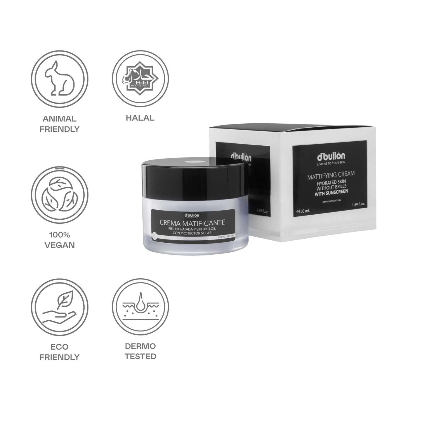 Crema facial matificante Pieles grasas - 50 ml - Montber Professional Brand