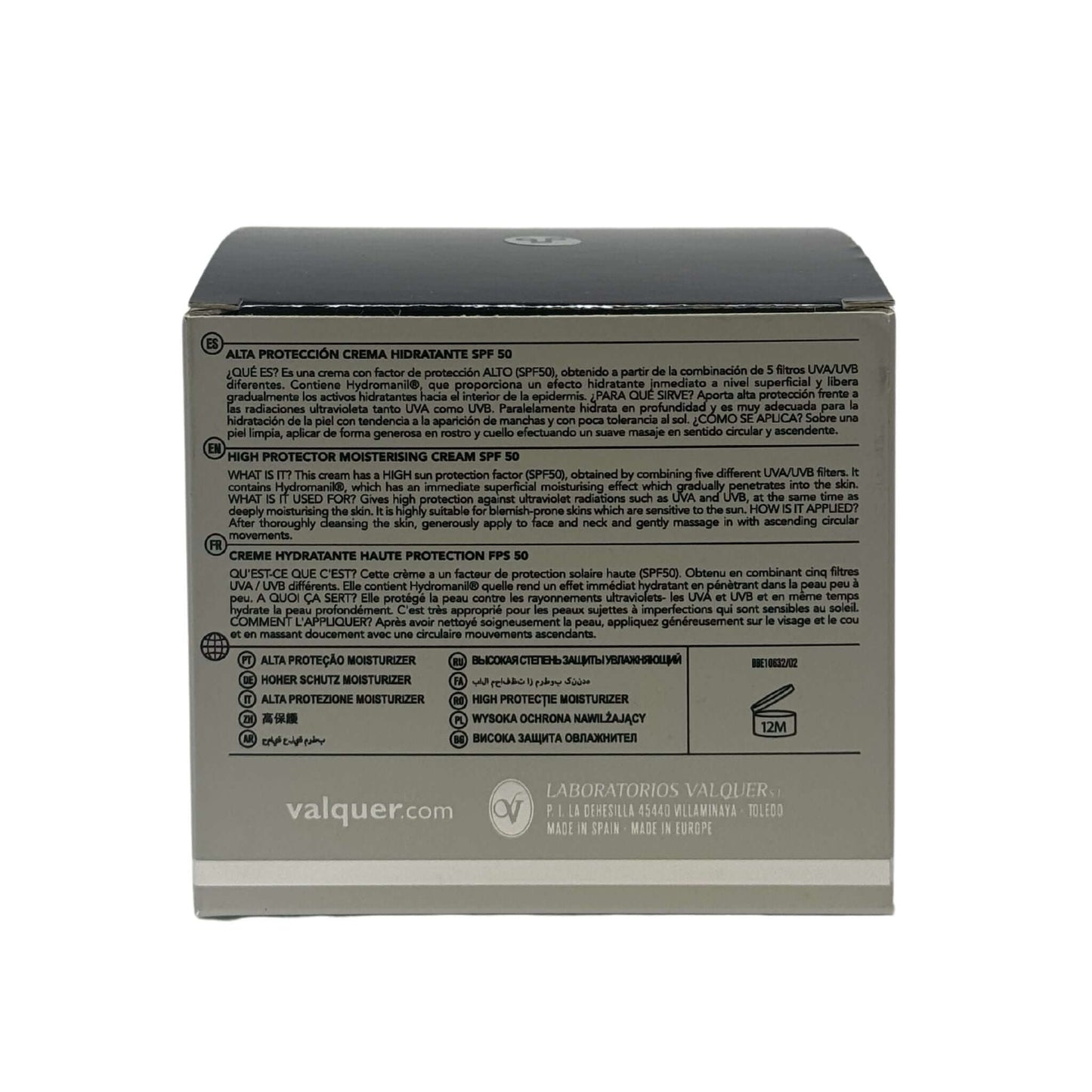 Crema Hidratante con Alta Protección Solar SPF 50 – UVA/UVB + Hydromanil® - 50 ml - Montber Professional Brand