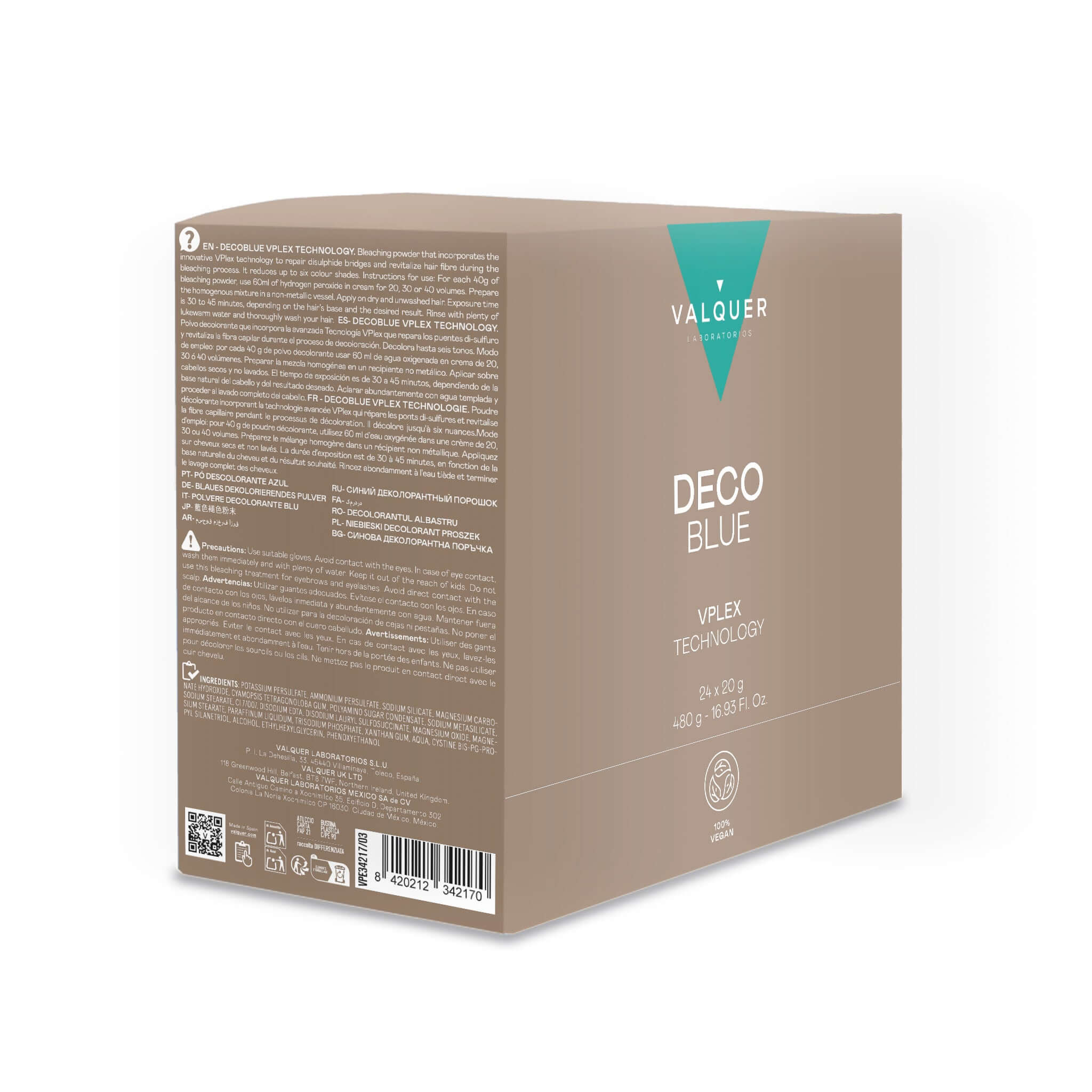 Decoblue Vplex Tecnology Polvos decolorantes - Montber Professional Brand