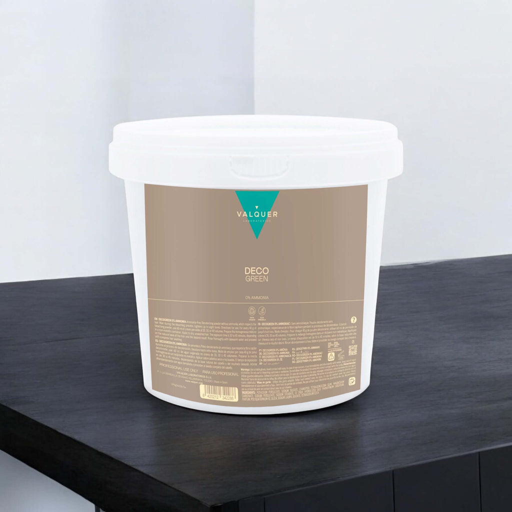 Decolorante SIN amoniaco - Polvos Decogreen 0% - 1000 g - Montber Professional Brand