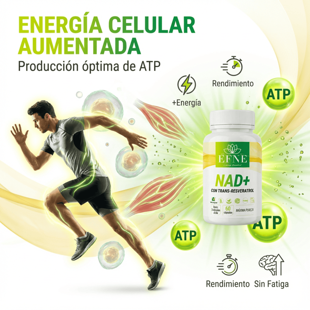 EFNE NAD con Trans - Resveratrol: El Activador de Longevidad para Quienes Viven al Máximo después de los 40
