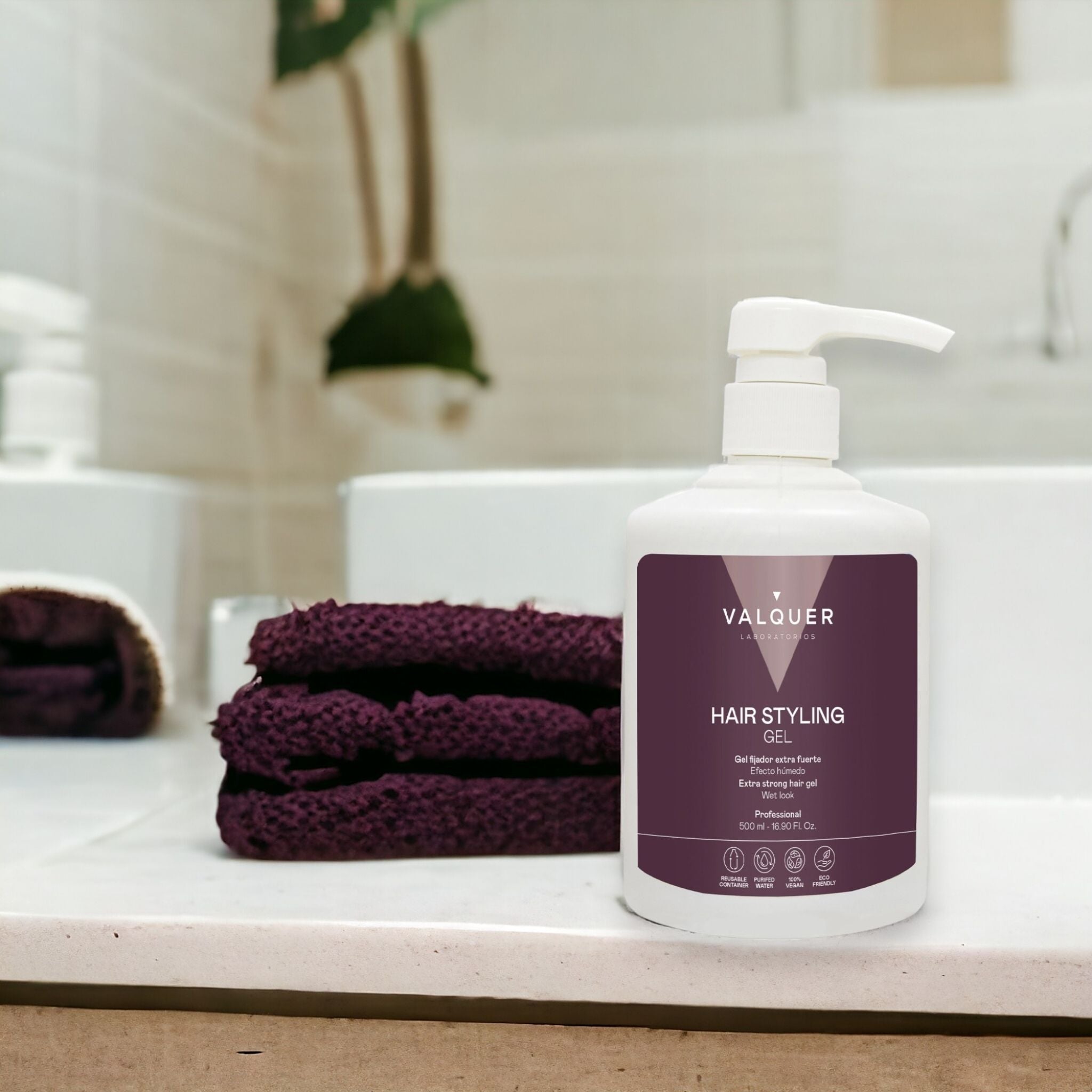 Gel capilar fijador extrafuerte - 500 ml - Montber Professional Brand