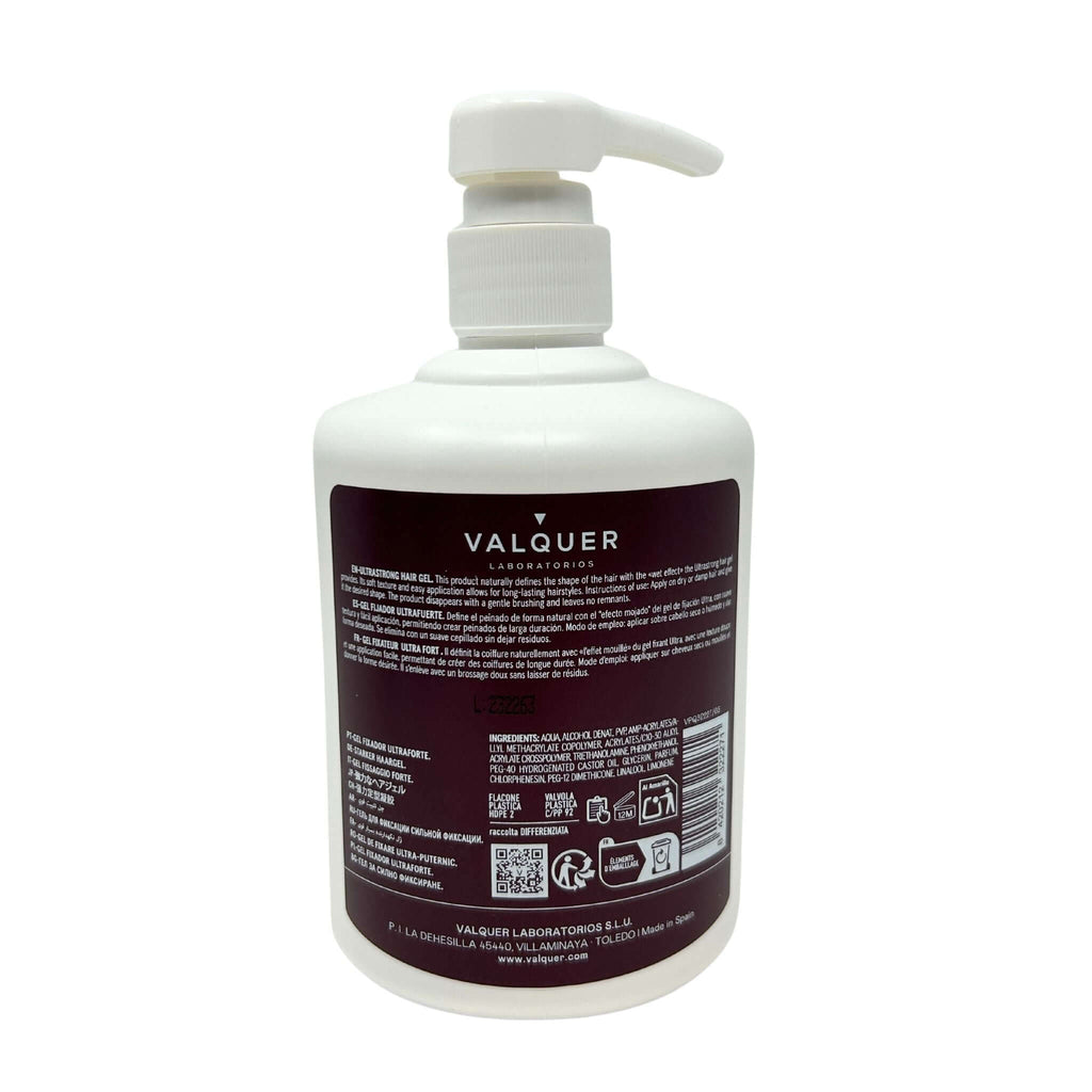 Gel capilar fijador ultrafuerte - 500 ml - Montber Professional Brand