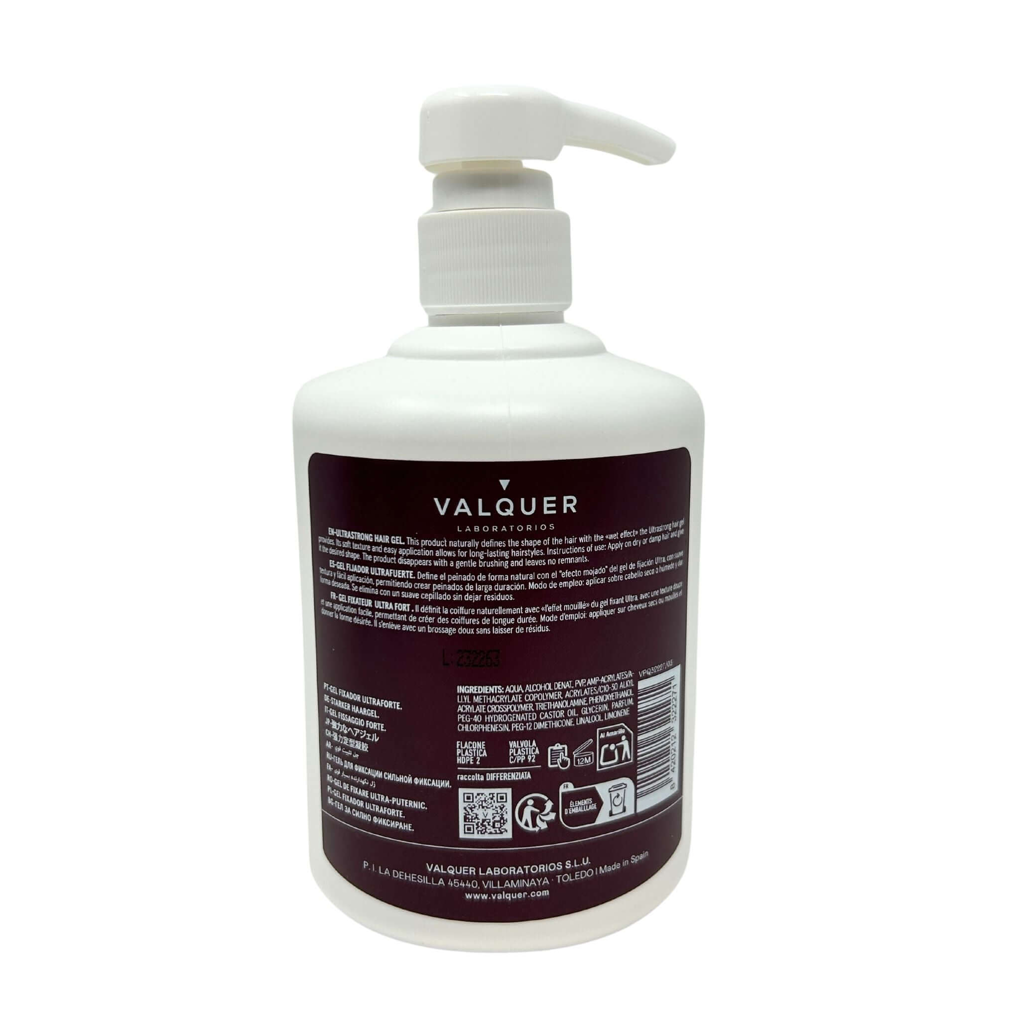 Gel capilar fijador ultrafuerte - 500 ml - Montber Professional Brand