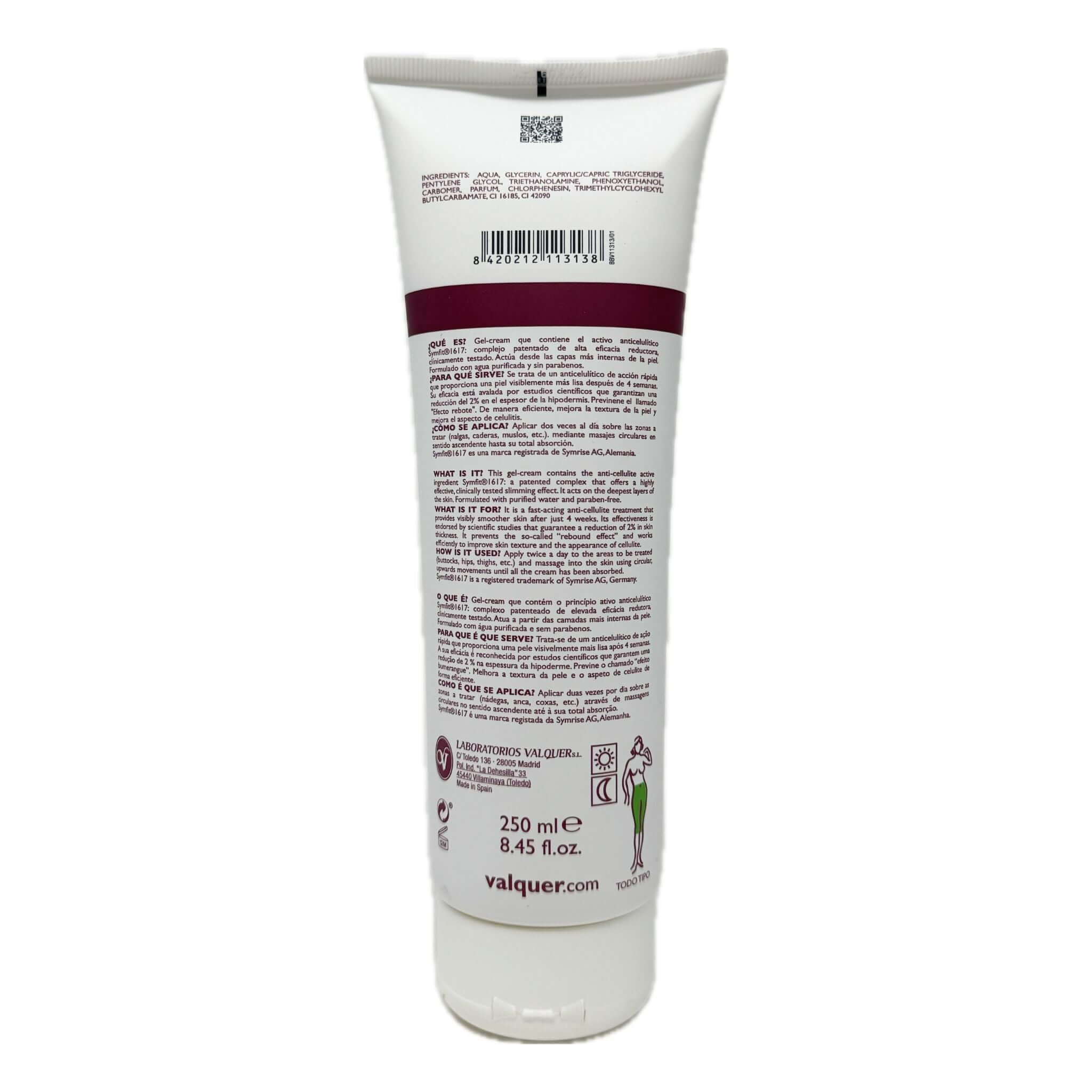 Gel - Cream reductora adelgazante - 250 ml - Montber Professional Brand