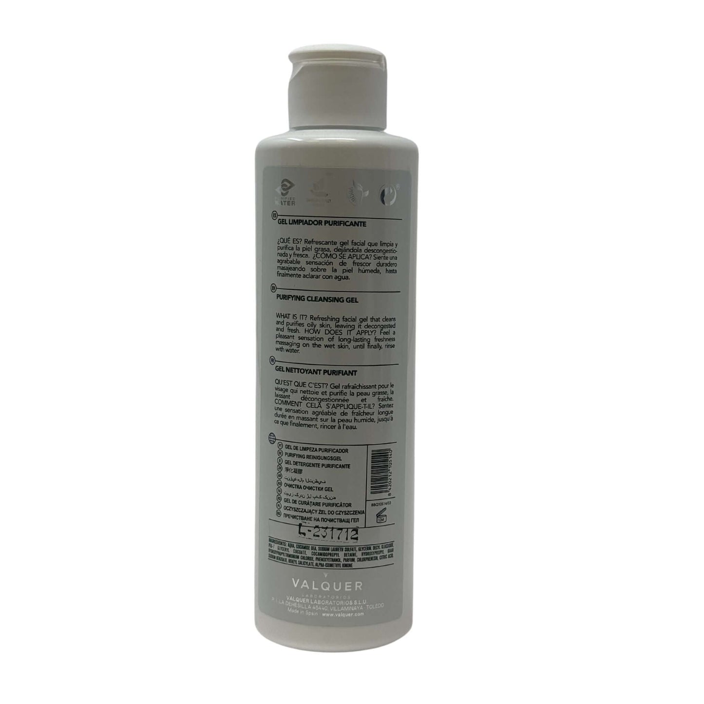 Gel Limpiador Facial Purificante – Control de Brillos y Poros para Piel Grasa - 200 ml - Montber Professional Brand