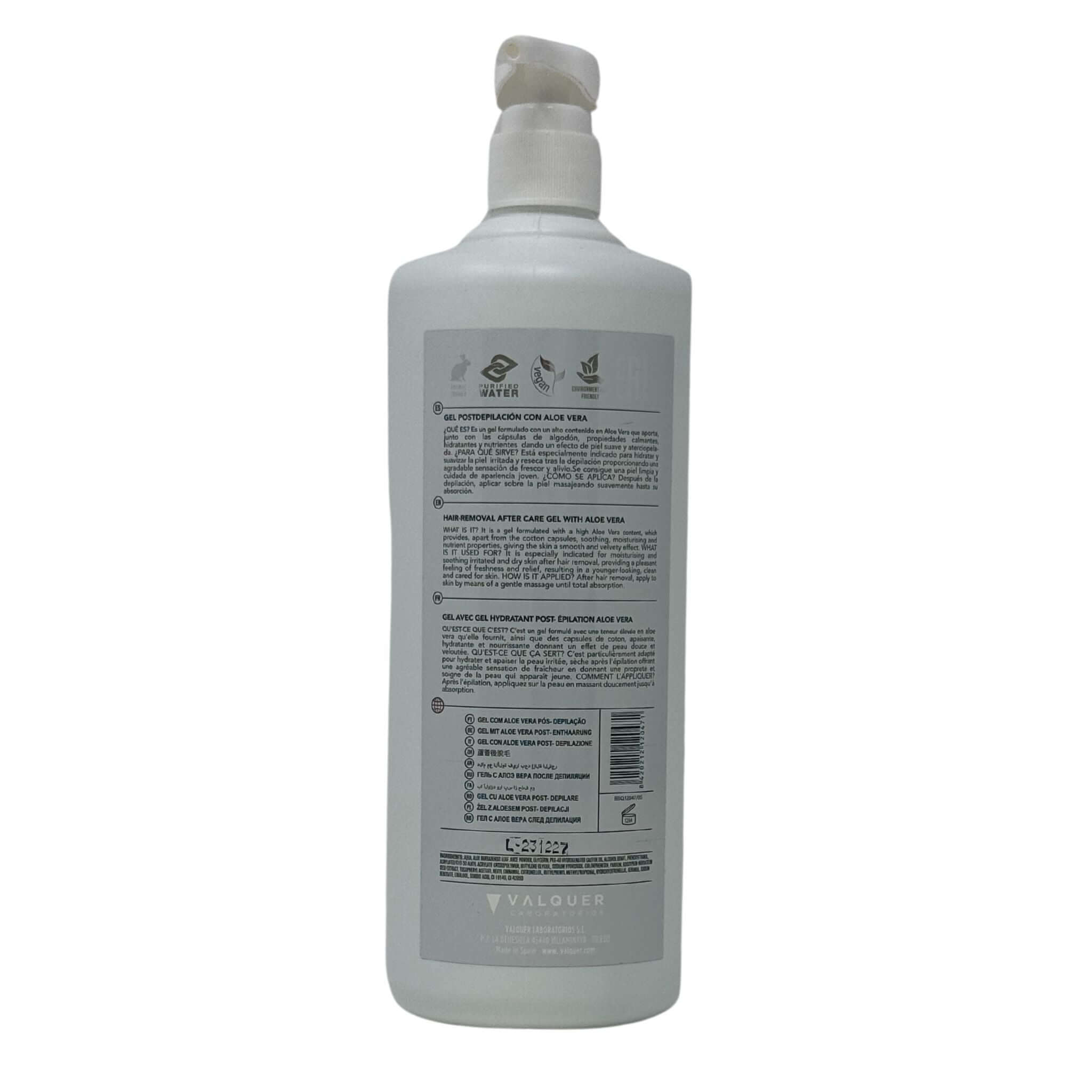 Gel postdepilación con aloe vera - 750 ml - Montber Professional Brand