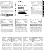 Ginseng Rojo Coreano 6000 Mg. 180 Cápsulas - Montber Professional Brand