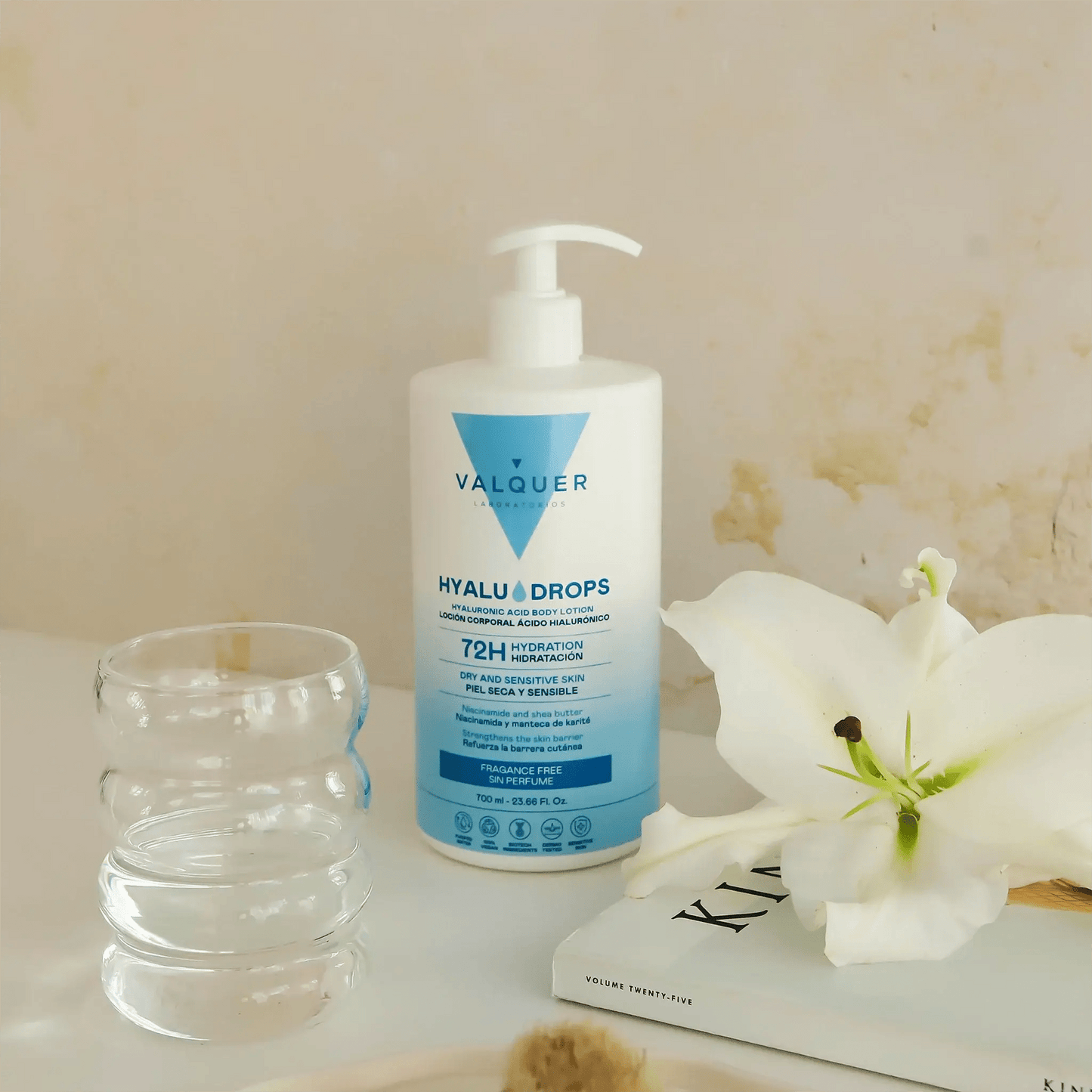 Hyaludrops Loción Corporal Sin Perfume – Hidratación 72H - 700 ml - Montber Professional Brand