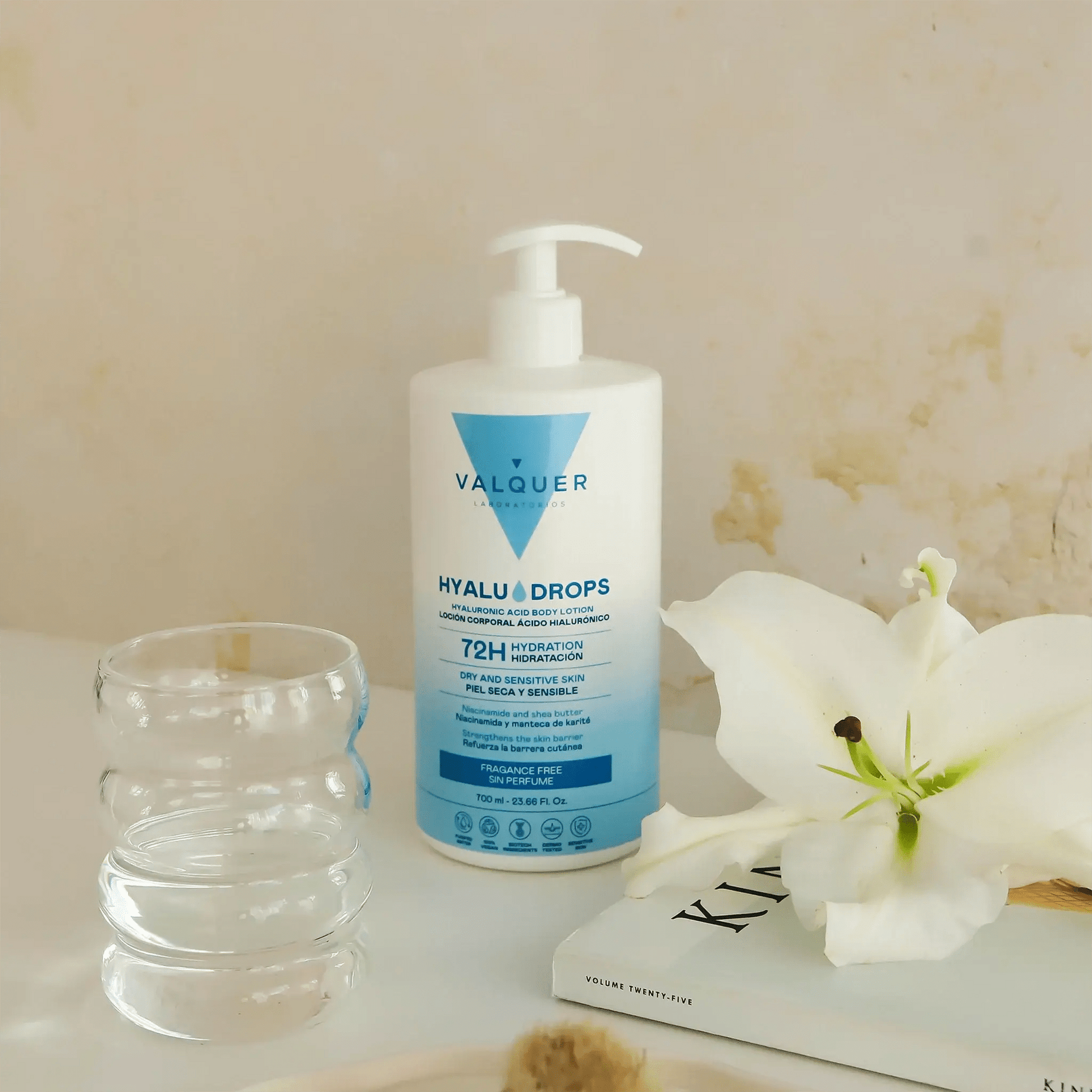 Hyaludrops Loción Corporal Sin Perfume – Hidratación 72H - 700 ml - Montber Professional Brand