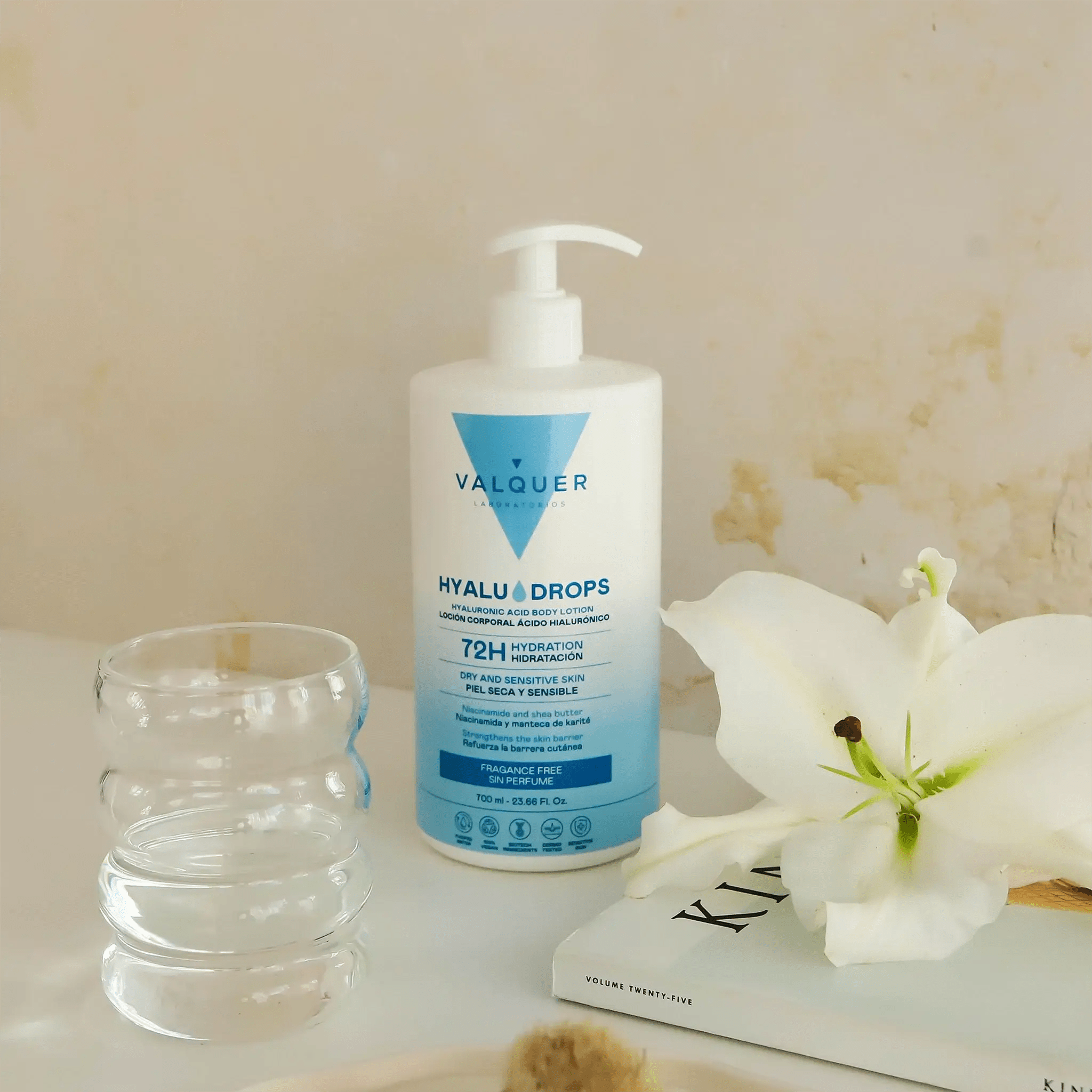 Hyaludrops Loción Corporal Sin Perfume – Hidratación 72H - 700 ml - Montber Professional Brand