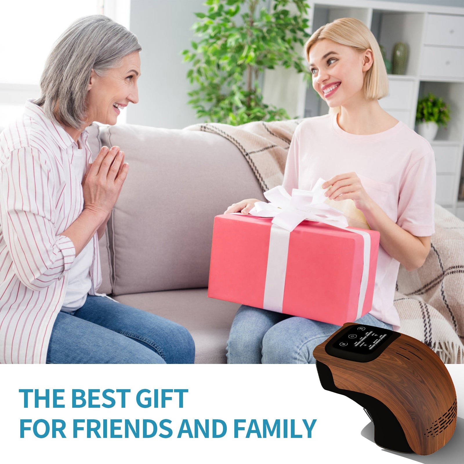 Intelligent Home Use Electric Intelligent Kneading Heating Knee Massager Rechargeable Pain Relief Infrared Laser Vibration Knee Massager - Montber Professional Brand