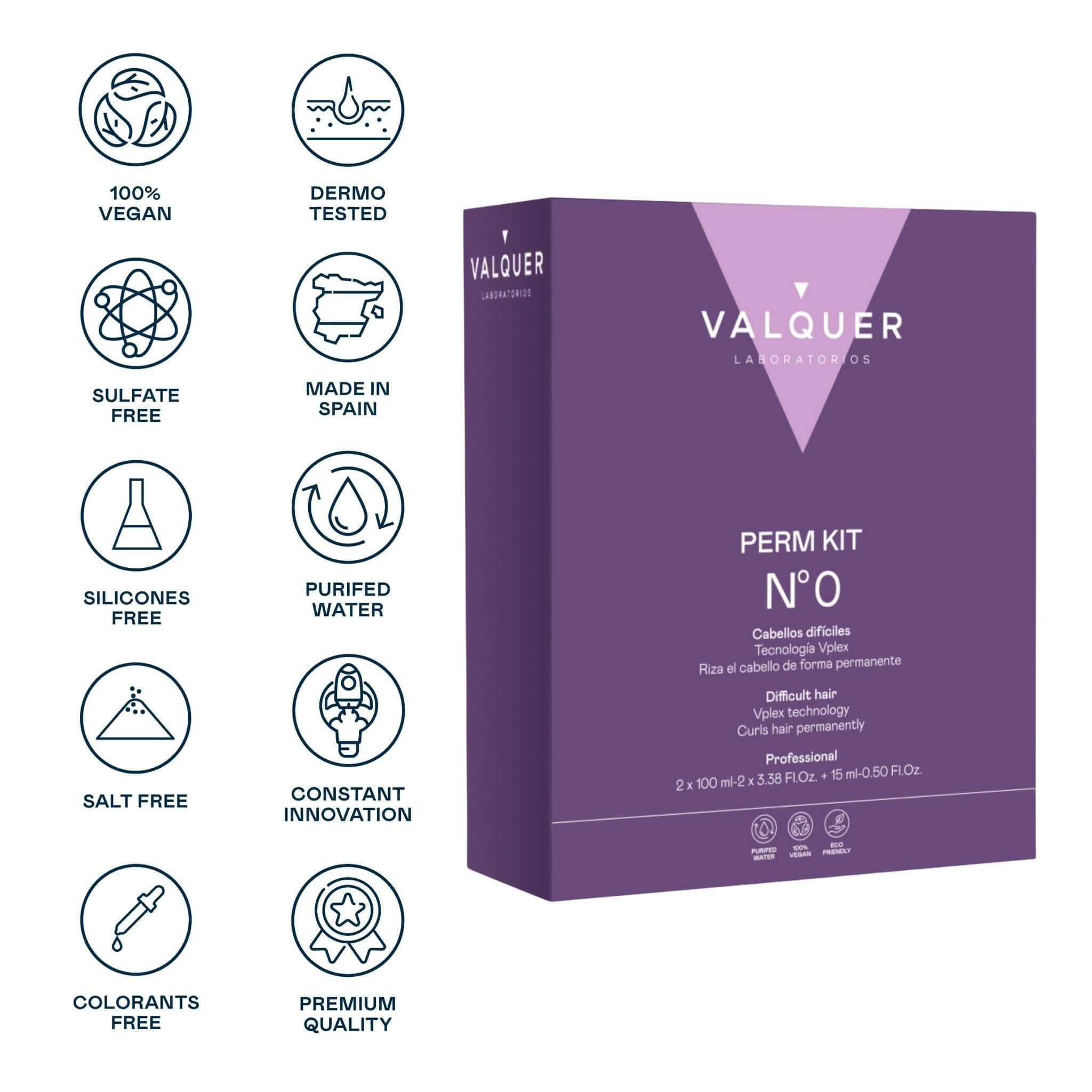 Kit para permanente Nº 0 (difíciles) - 210 ml - Montber Professional Brand