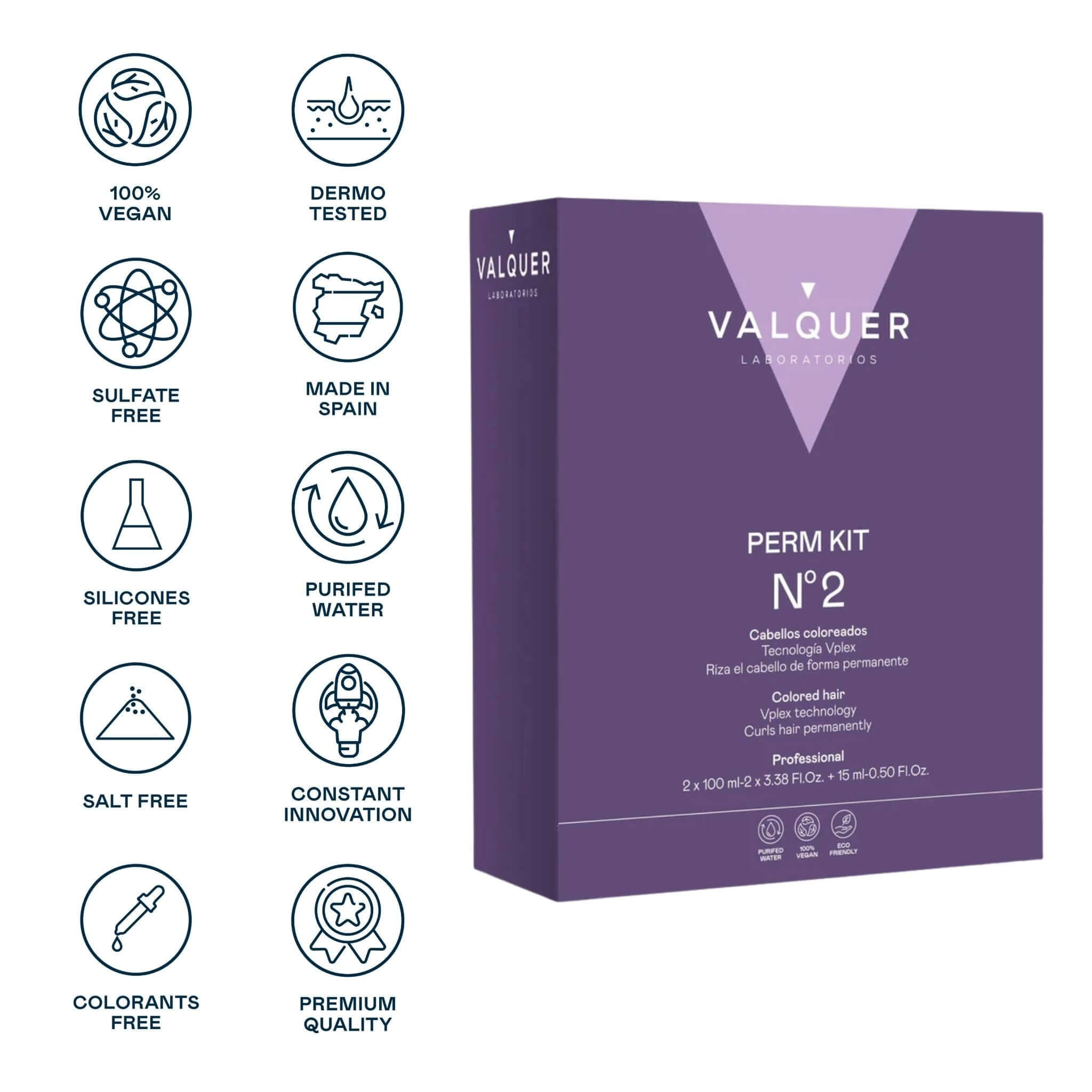 Kit para permanente Nº 2 (coloreados) - 210 ml - Montber Professional Brand