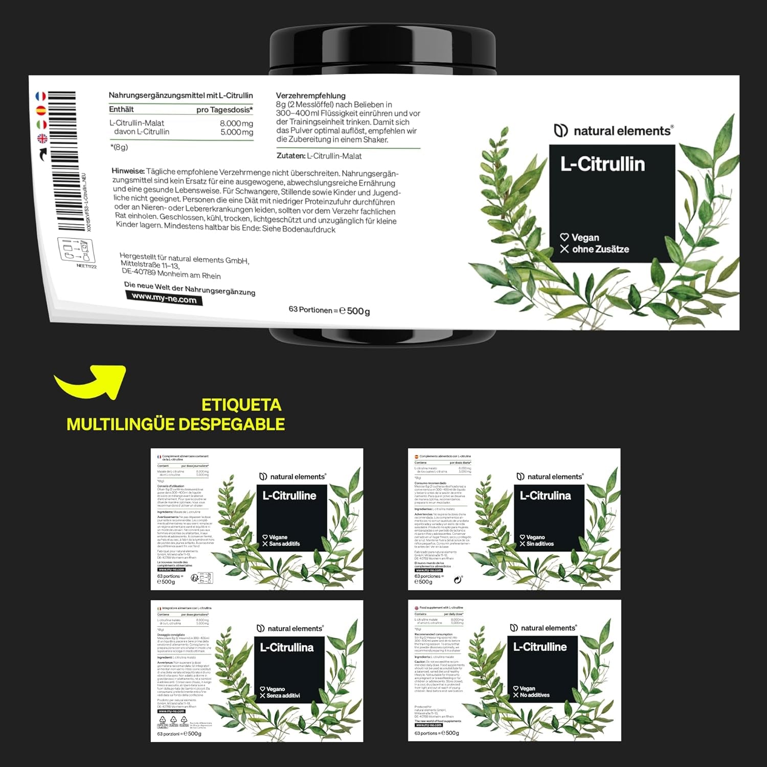 L-Citrulina Malato en Polvo: Aumenta tu Energía al Entrenar - Montber Professional Brand