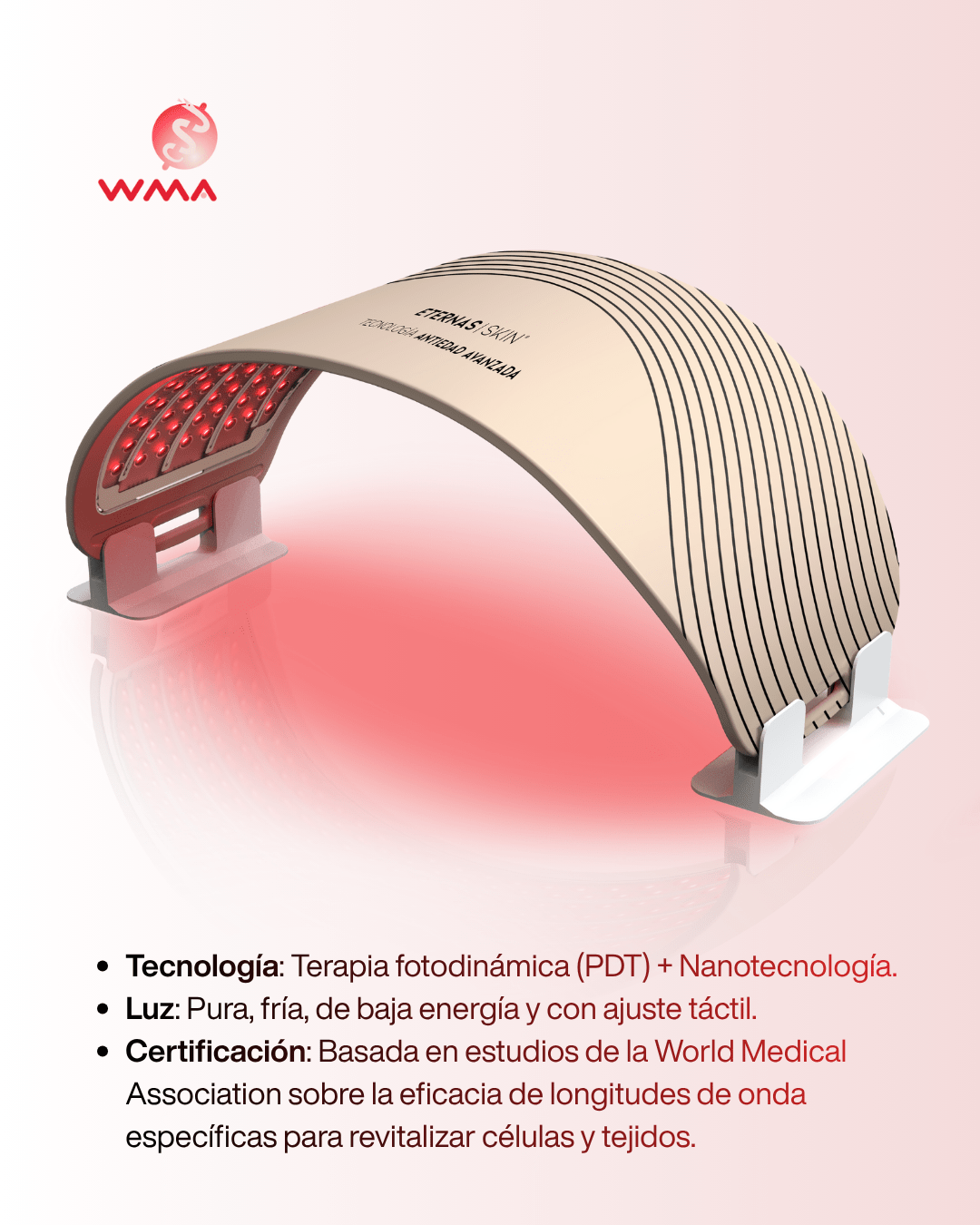Lámpara LED Antiedad Avanzada - Tecnología Fotodinámica (PDT) - Montber Professional Brand