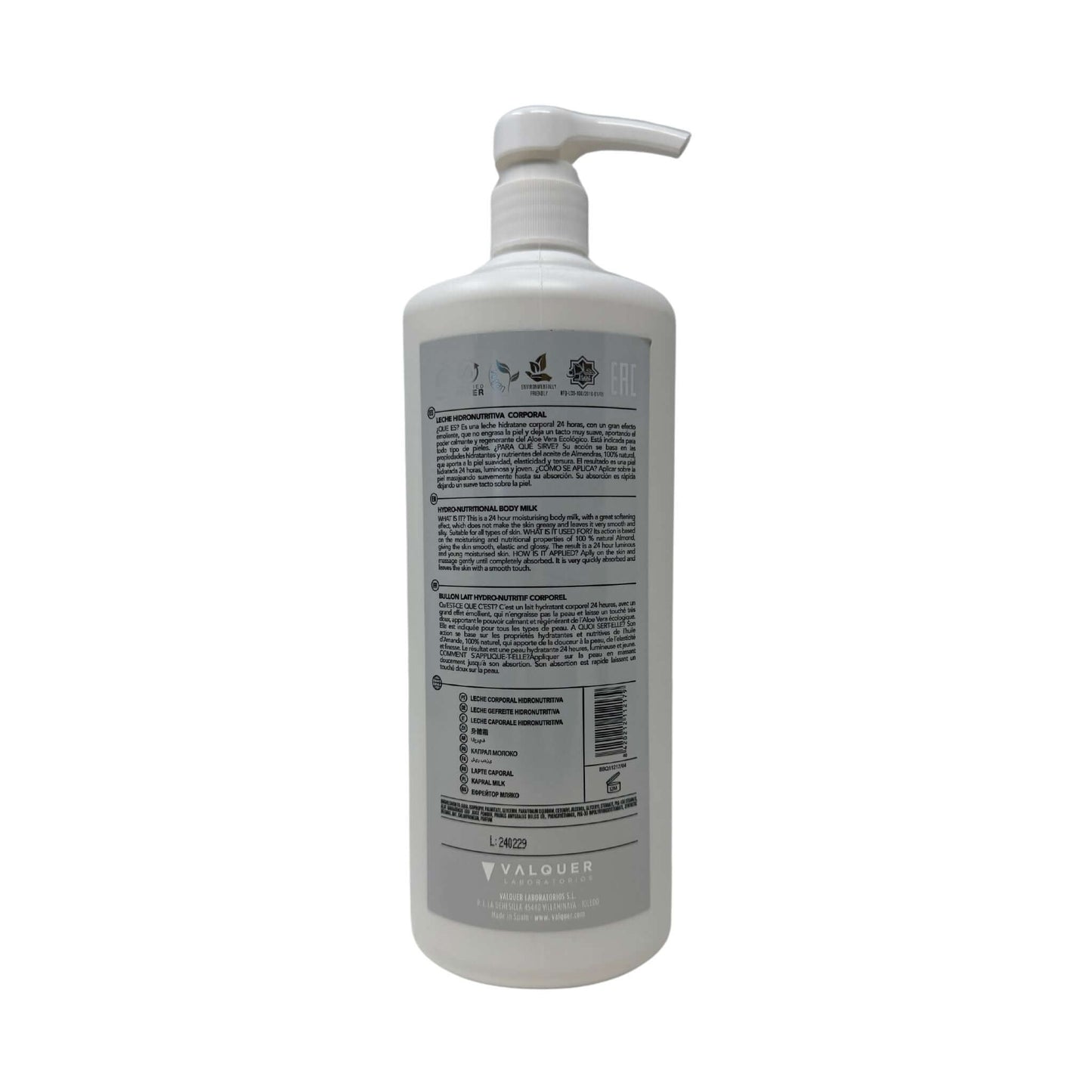 Leche corporal hidronutritiva 24h - Montber Professional Brand