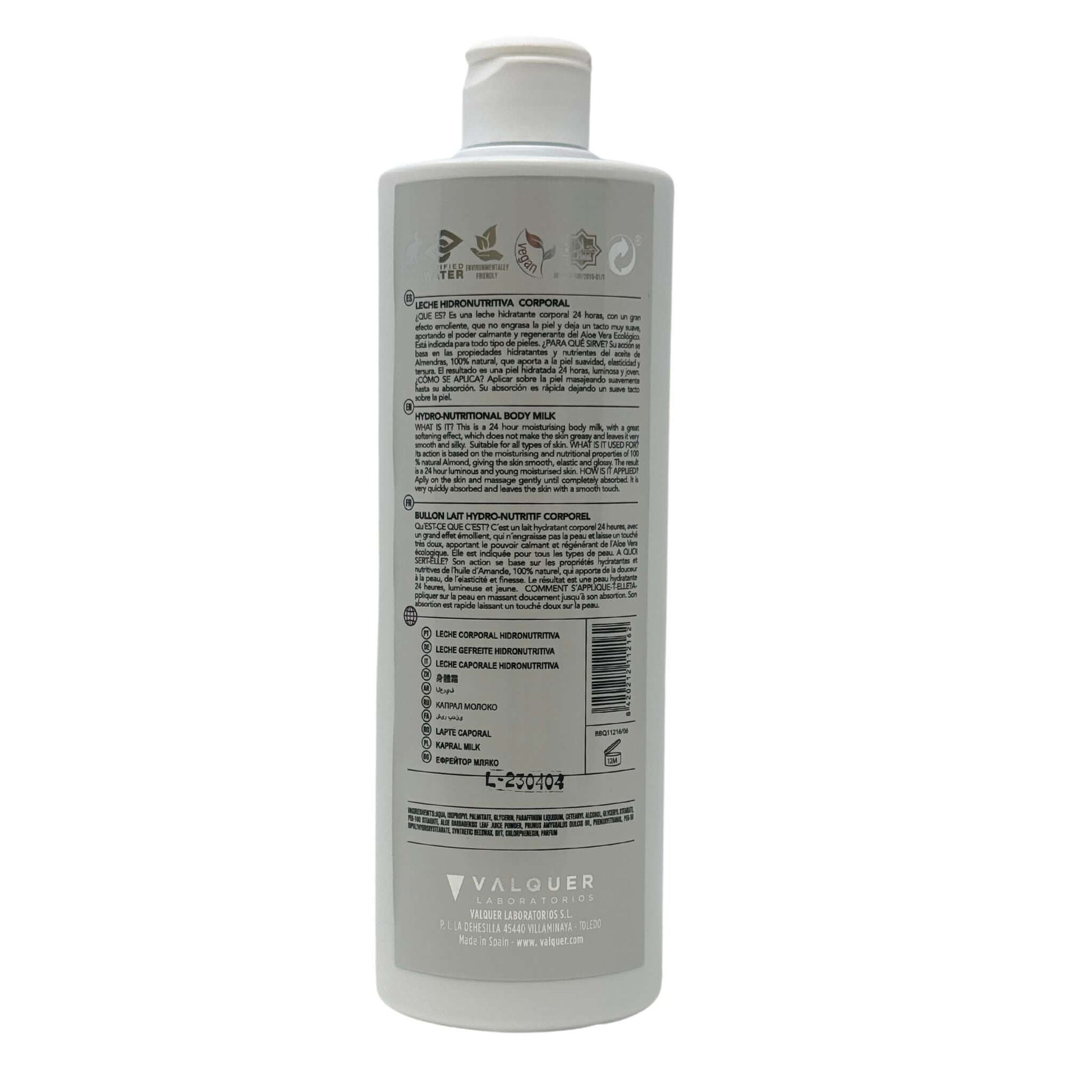 Leche corporal hidronutritiva 24h - Montber Professional Brand