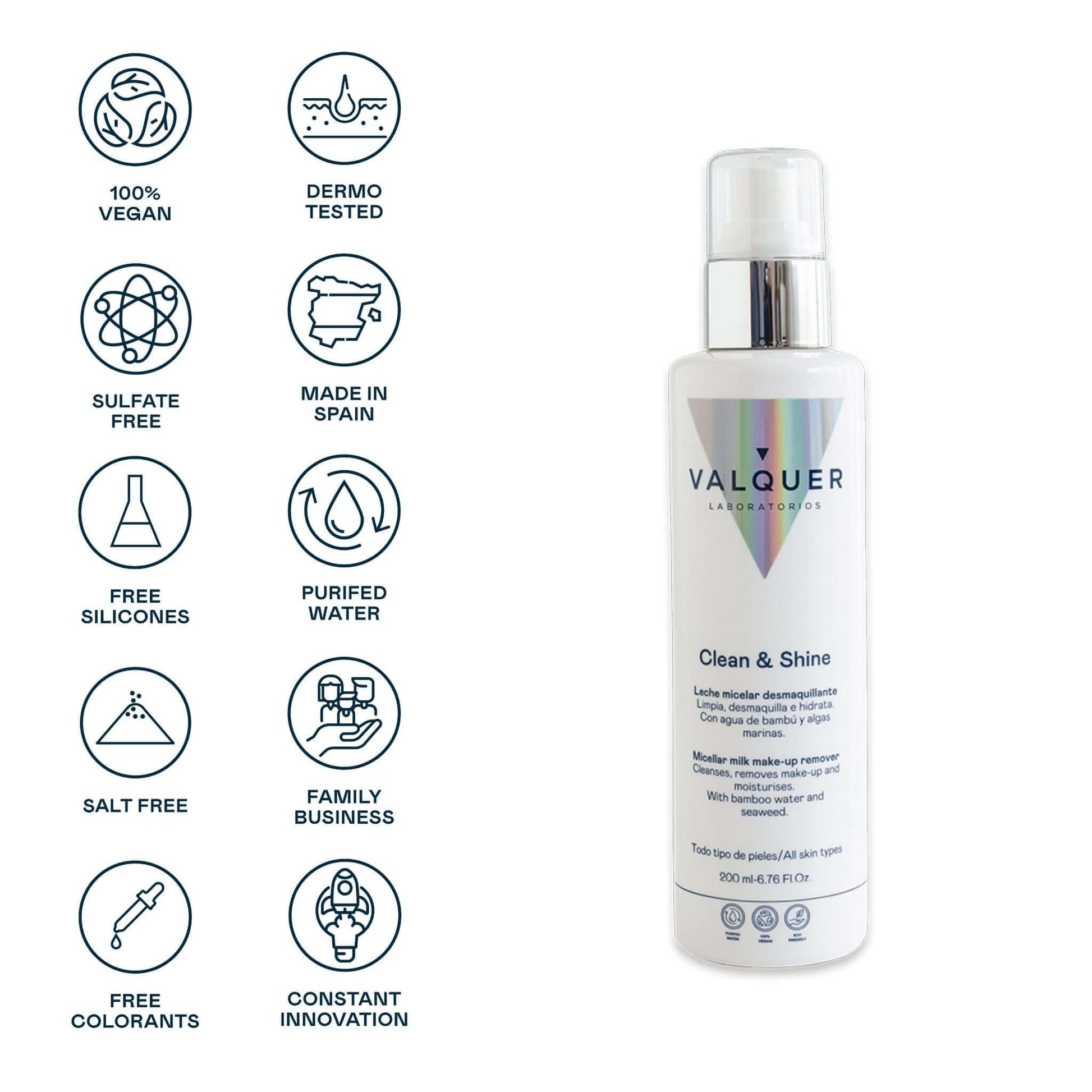 Leche facial micelar desmaquillante - 200 ml - Montber Professional Brand