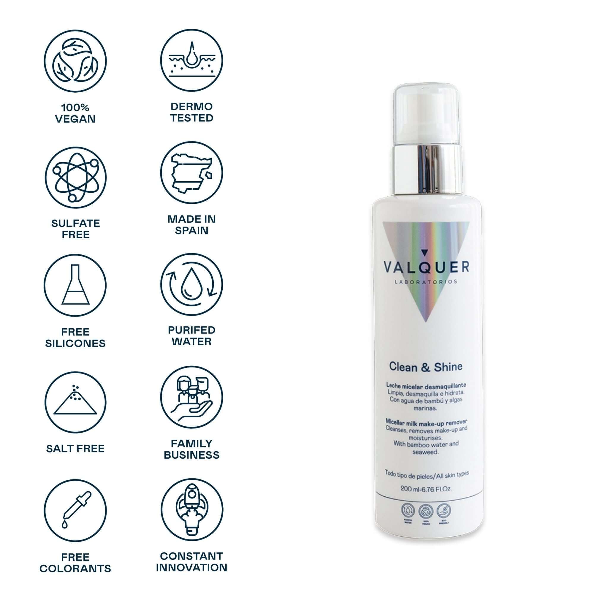 Leche facial micelar desmaquillante - 200 ml - Montber Professional Brand