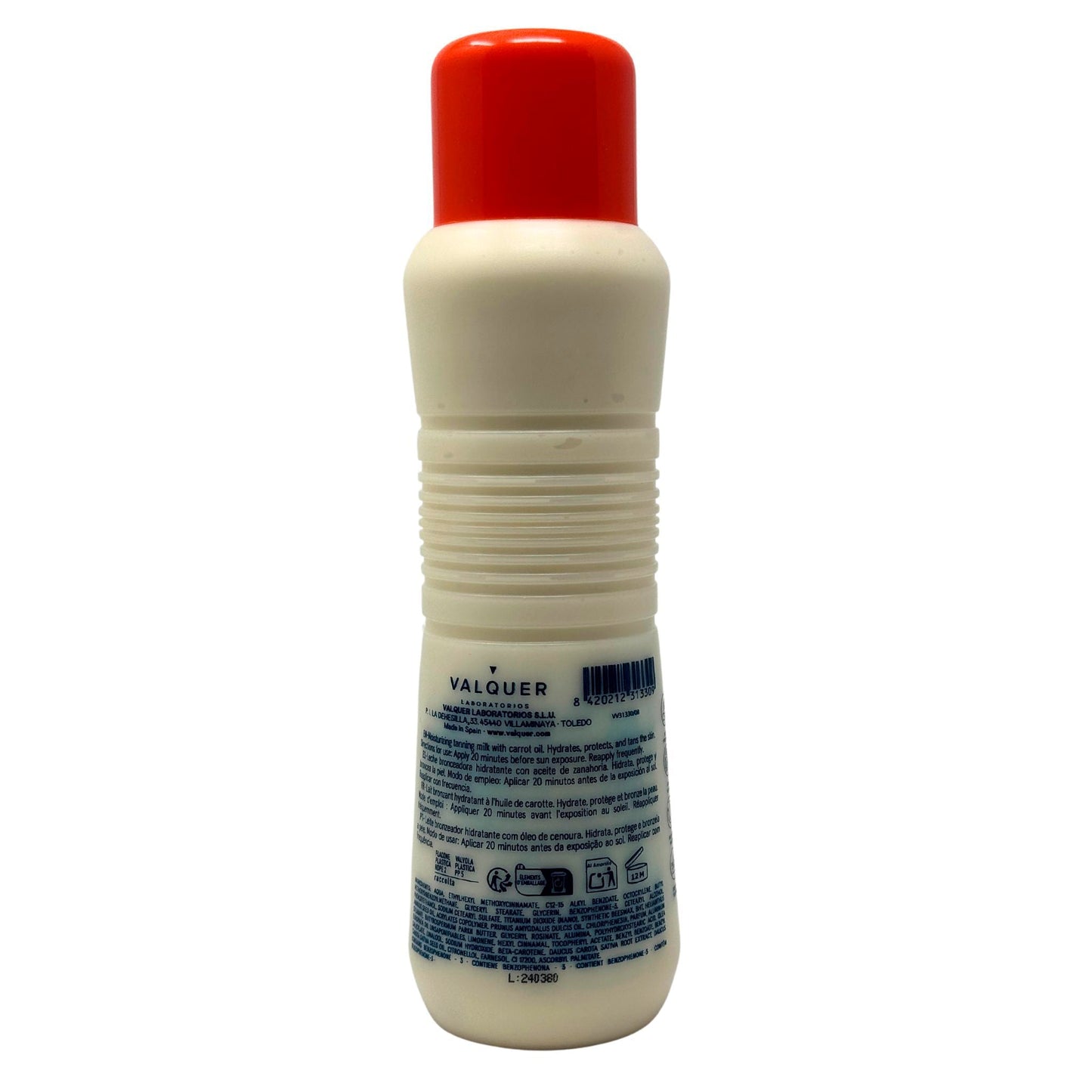 Leche hidratante bronceadora de zanahorias facial y corporal SPF 30 - 480 ml - Montber Professional Brand