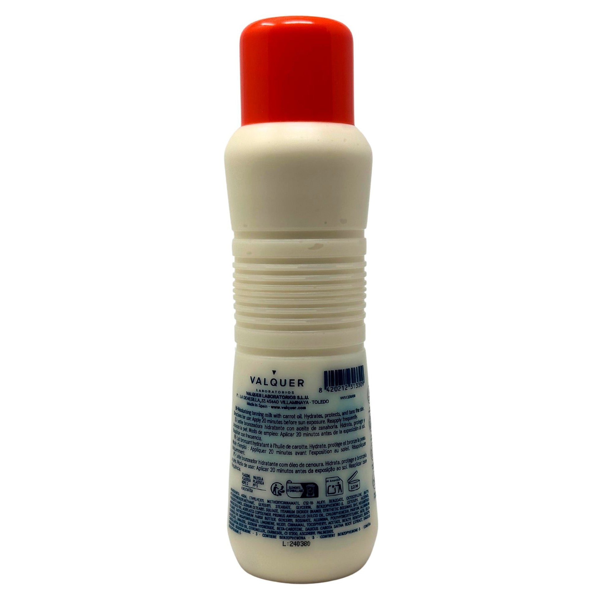 Leche hidratante bronceadora de zanahorias facial y corporal SPF 30 - 480 ml - Montber Professional Brand