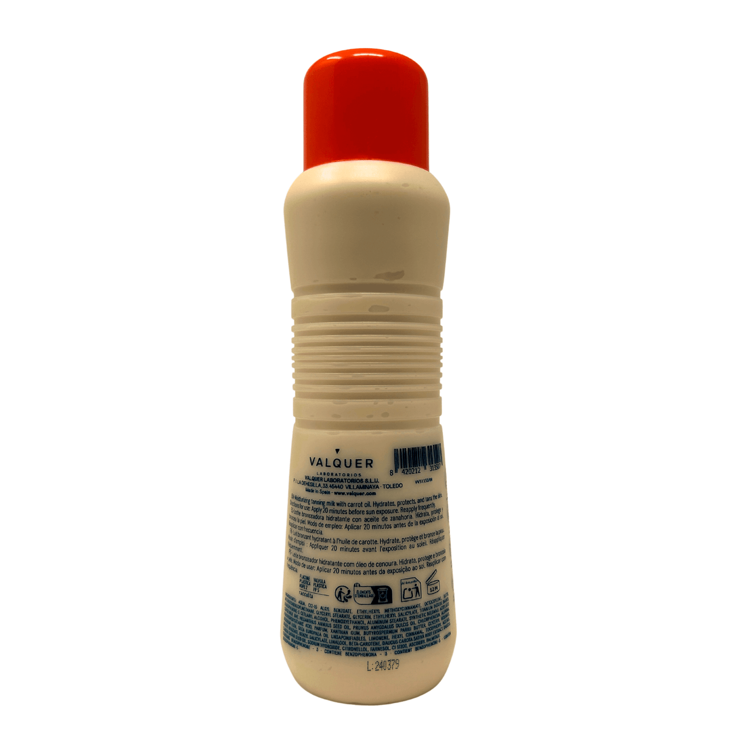 Leche hidratante bronceadora de zanahorias facial y corporal SPF 50 - 480 ml - Montber Professional Brand