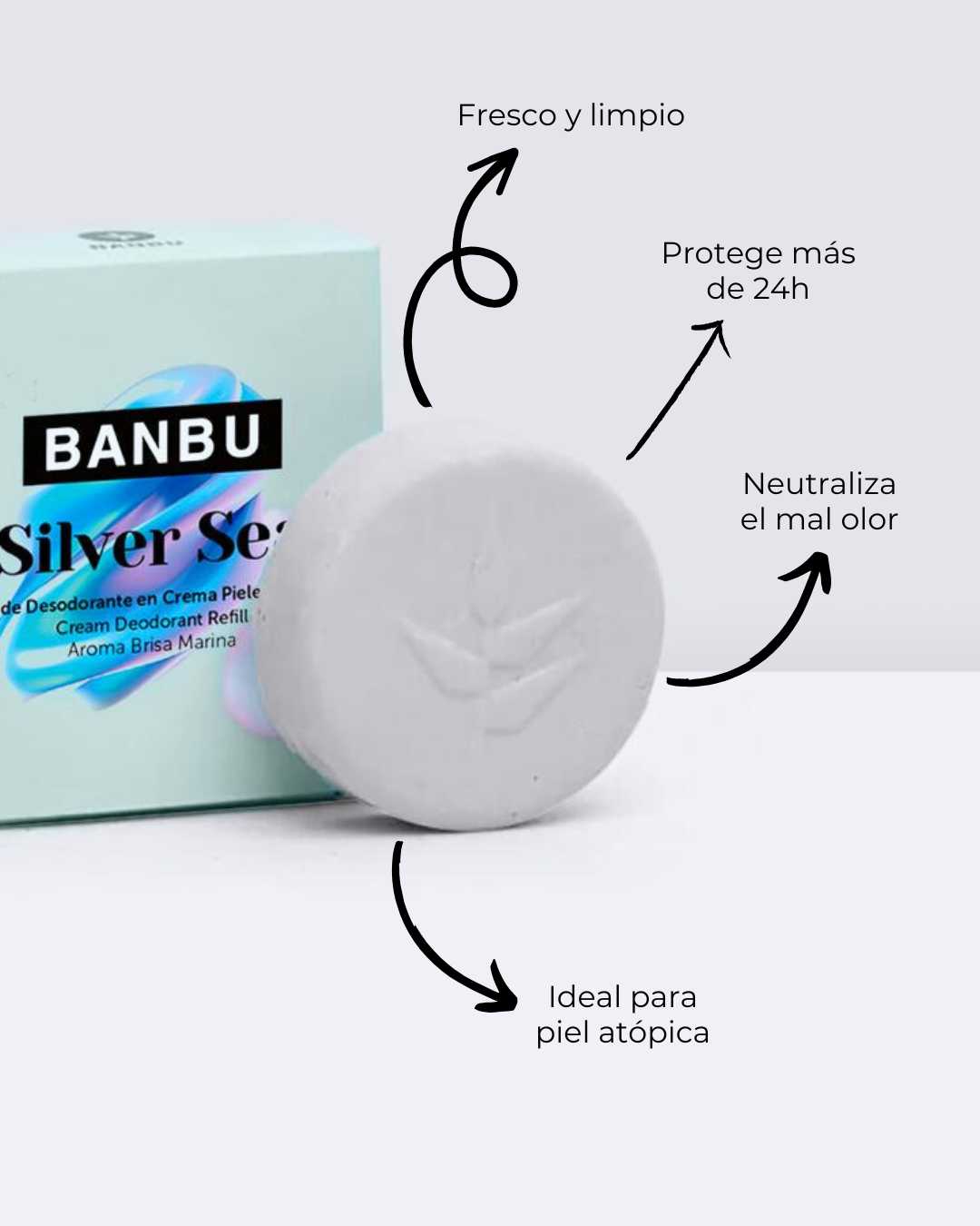 Recambio de desodorante en crema Silver Sea BANBU 50 ml - imagen 3