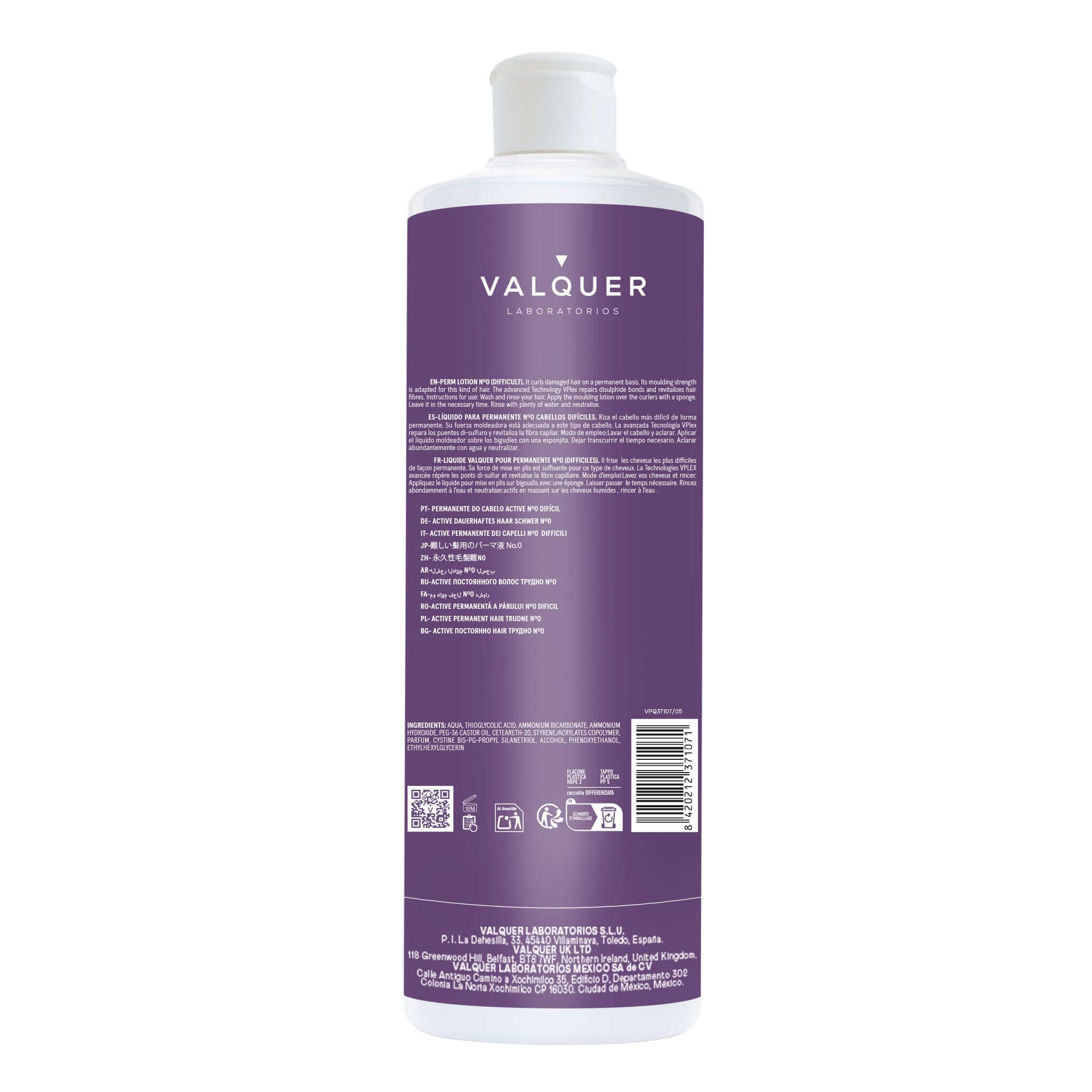 Líquido para permanente Nº0 (Difíciles) - 500 ml - Montber Professional Brand