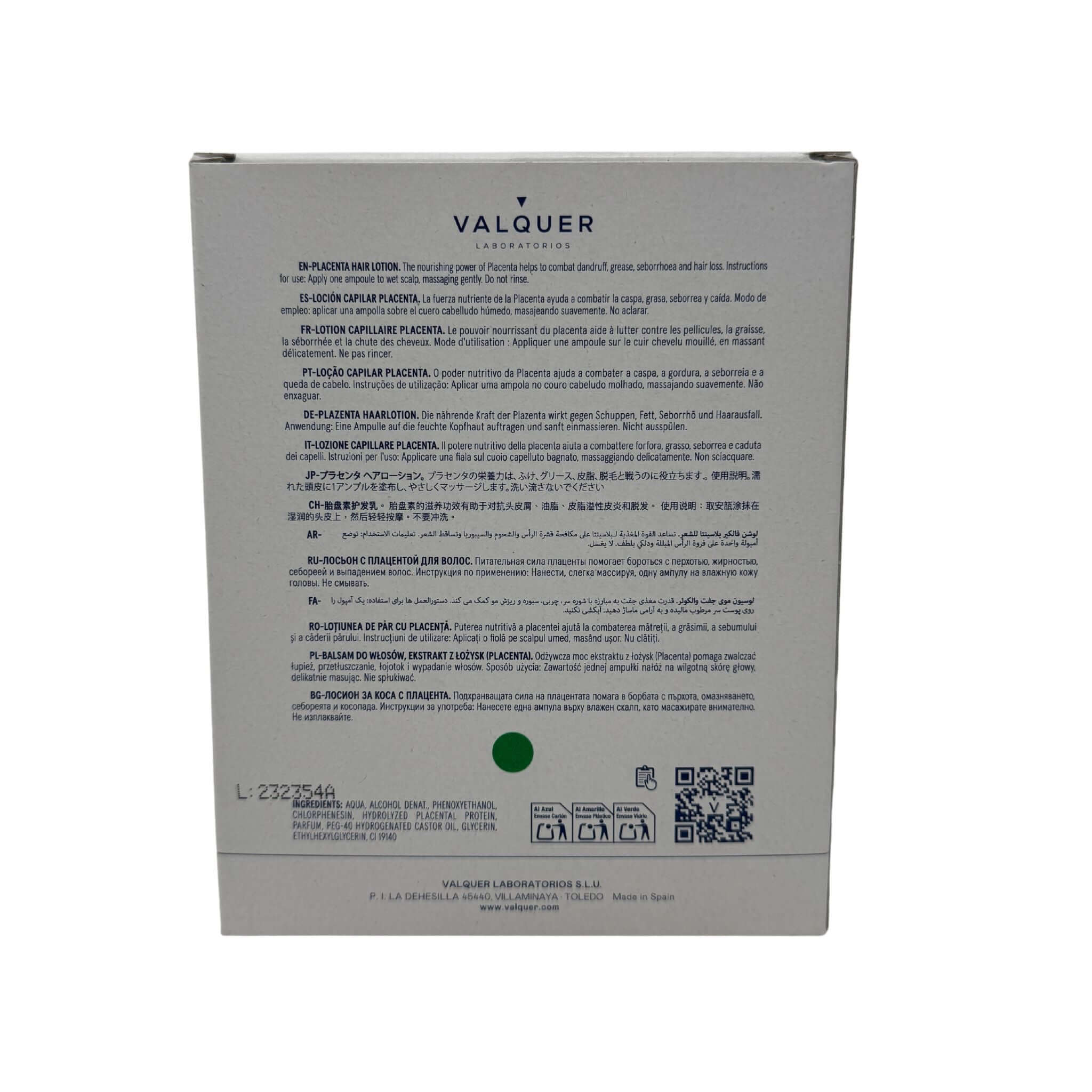 Loción Capilar de Placenta Vegetal - 12x15 ml - Montber Professional Brand