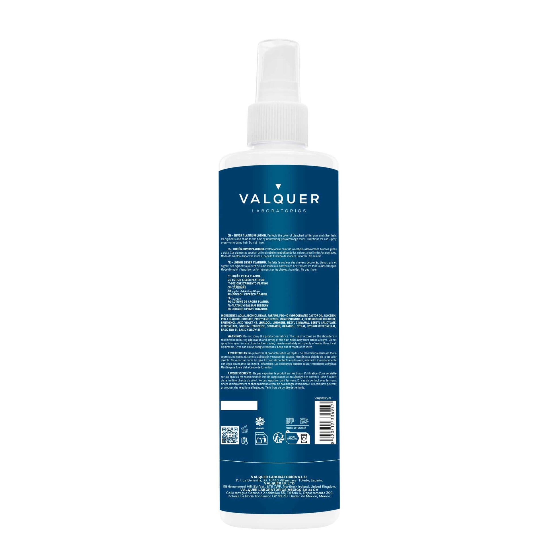 Loción capilar Silver Platinum - 300 ml - Montber Professional Brand