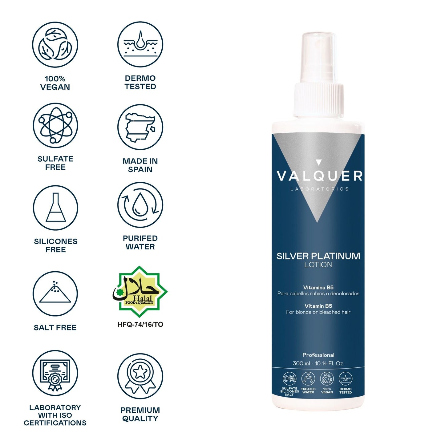 Loción capilar Silver Platinum - 300 ml - Montber Professional Brand