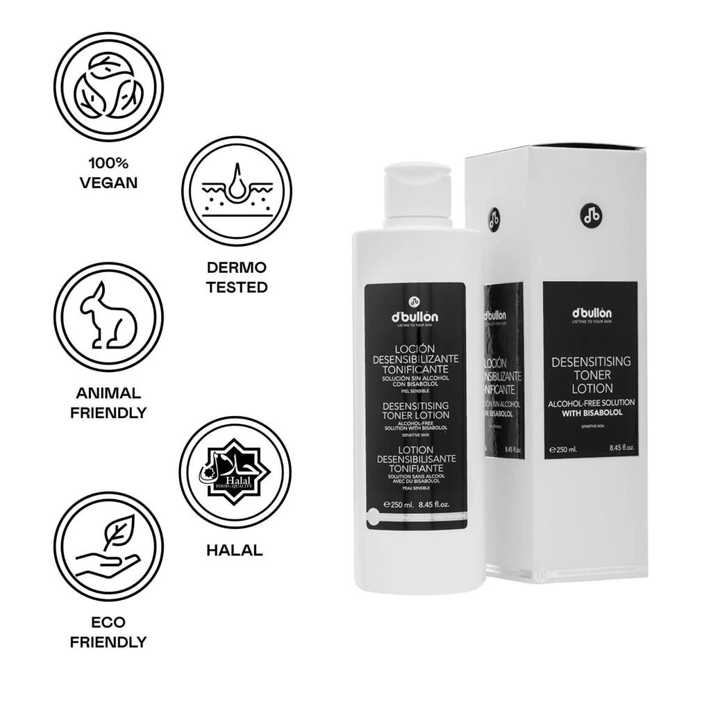 Loción Facial Desensibilizante Tonificante – Calmante para Pieles Sensibles - 250 ml - Montber Professional Brand