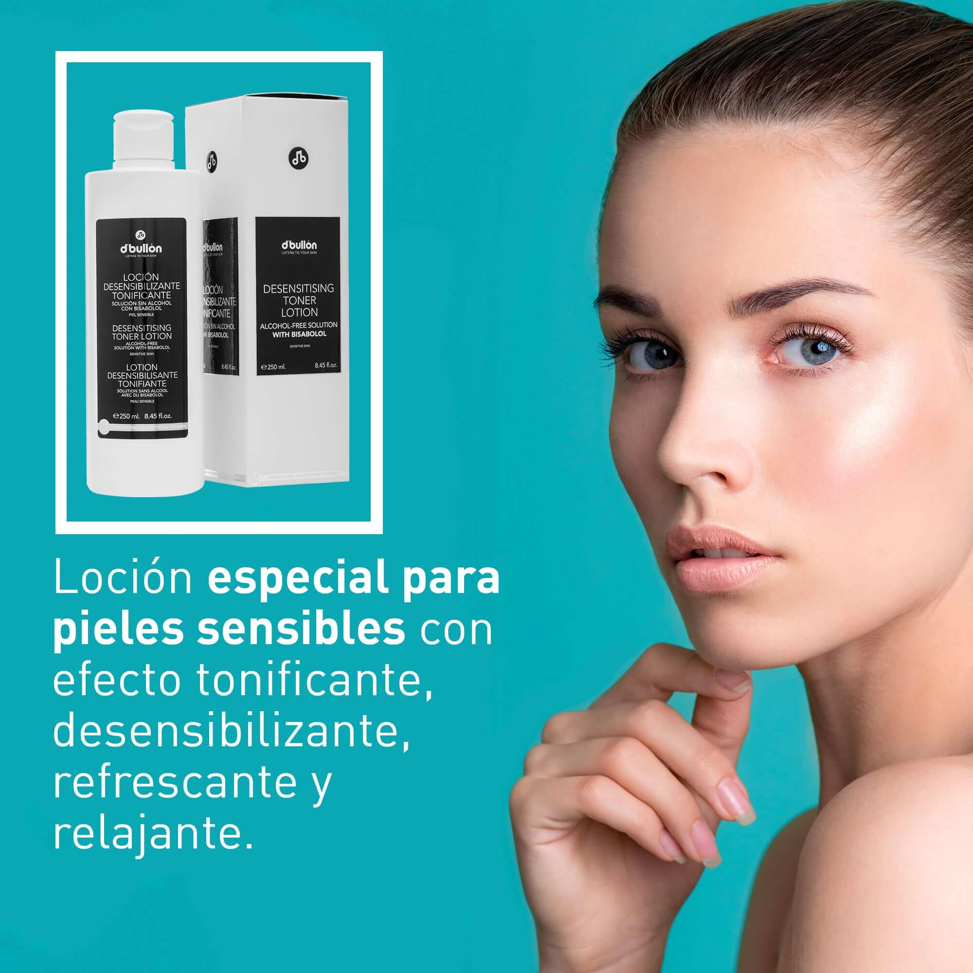 Loción Facial Desensibilizante Tonificante – Calmante para Pieles Sensibles - 250 ml - Montber Professional Brand
