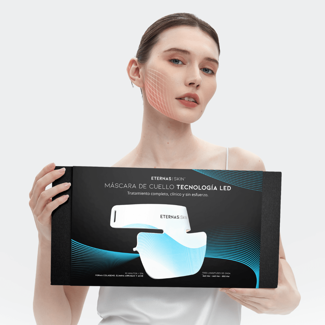 Máscara LED Infrarroja Profesional Cuello y Escote - 850nm Silicona de Grado Médico - Montber Professional Brand