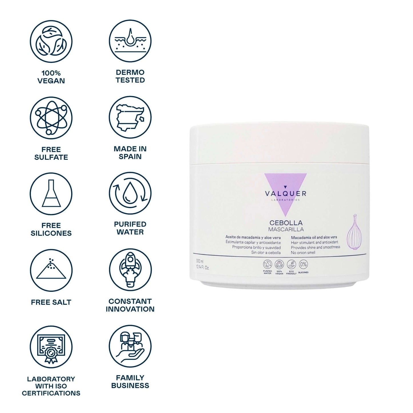 Mascarilla capilar de cebolla - 300 ml - Montber Professional Brand