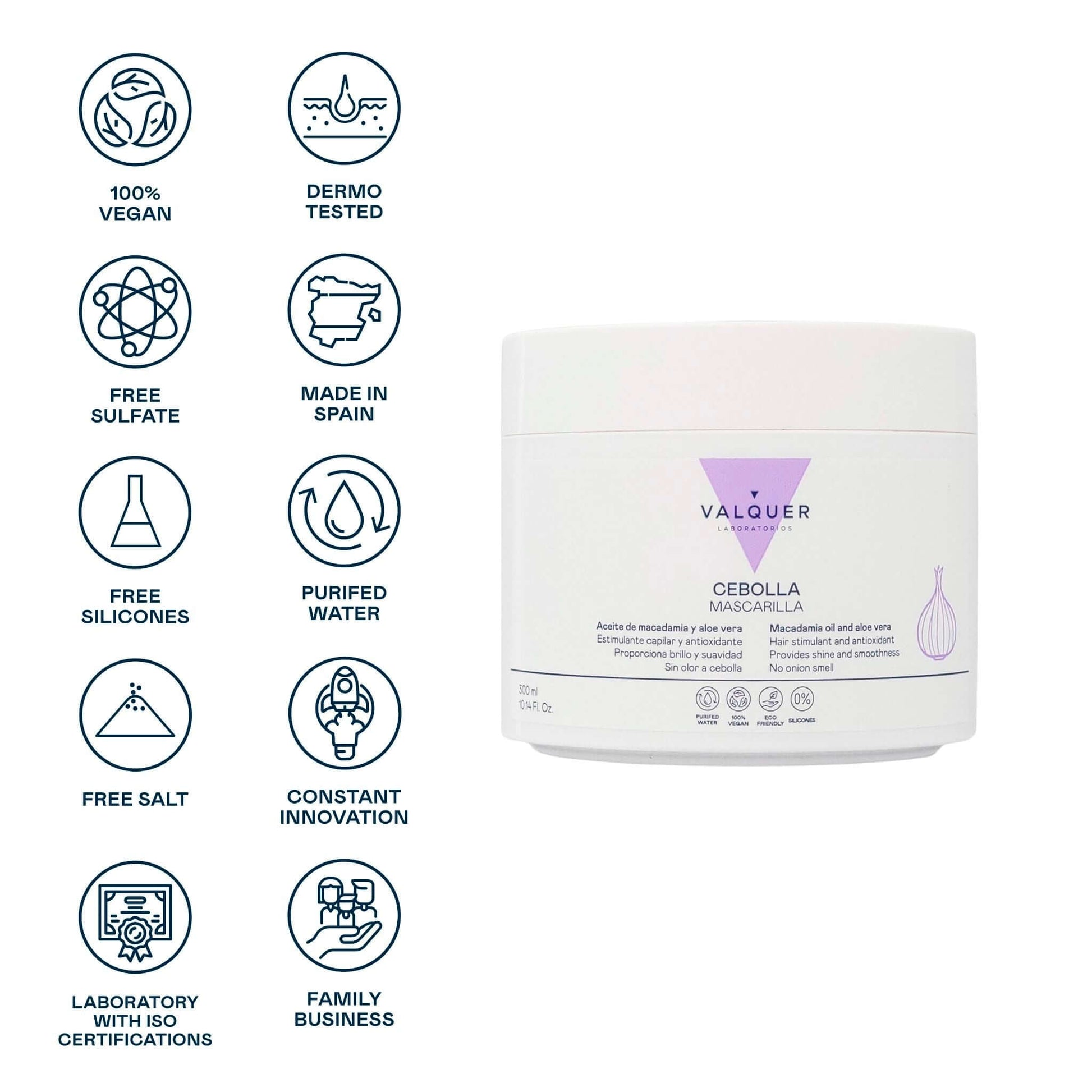 Mascarilla capilar de cebolla - 300 ml - Montber Professional Brand