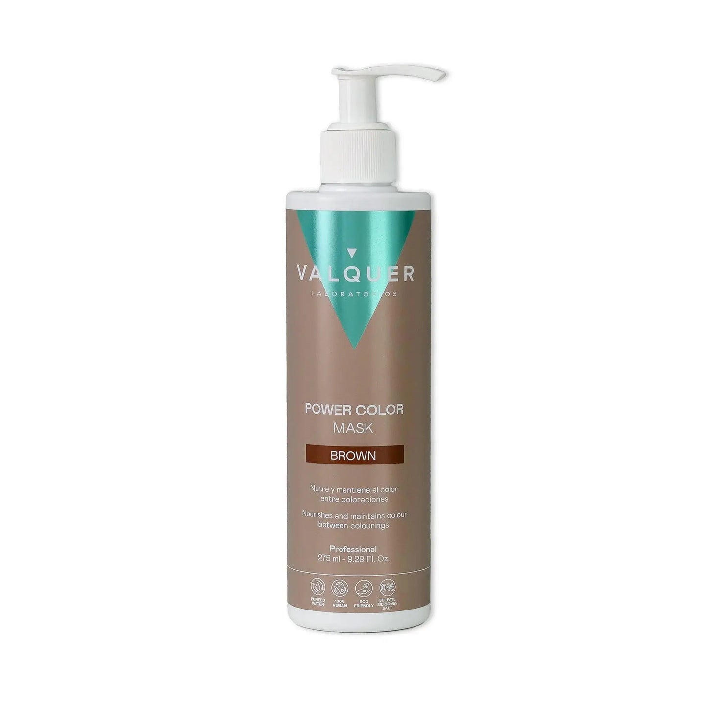 Mascarilla color Castaño - Power Color - 275 ml - Montber Professional Brand