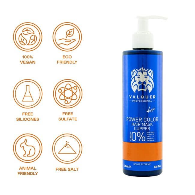 Mascarilla color Cobre - Power Color - 275 ml - Montber Professional Brand