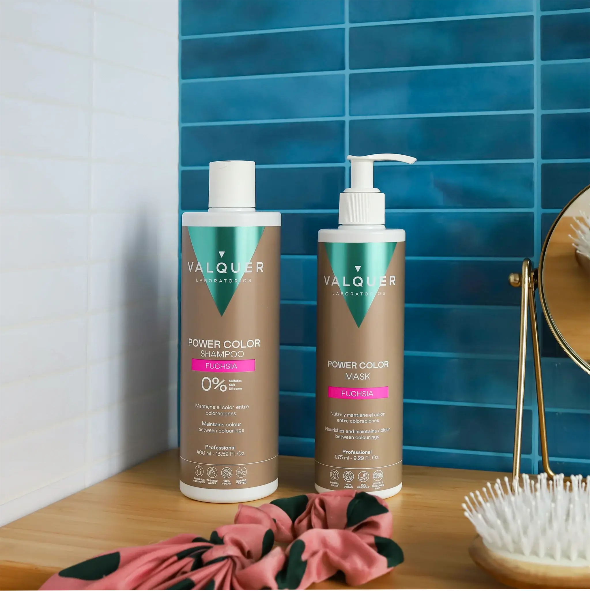 Mascarilla color Fucsia / Rosa - Power Color - 275 ml - Montber Professional Brand