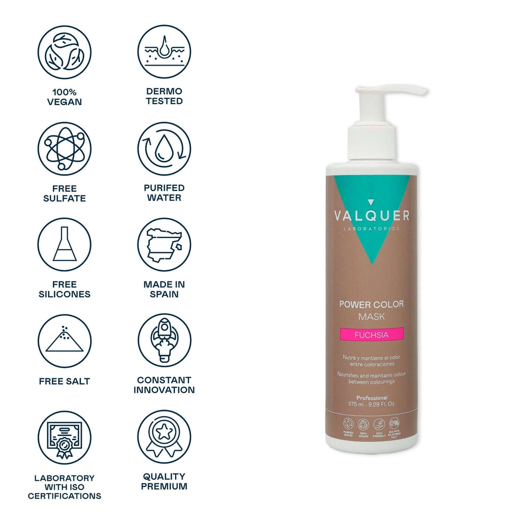 Mascarilla color Fucsia / Rosa - Power Color - 275 ml - Montber Professional Brand